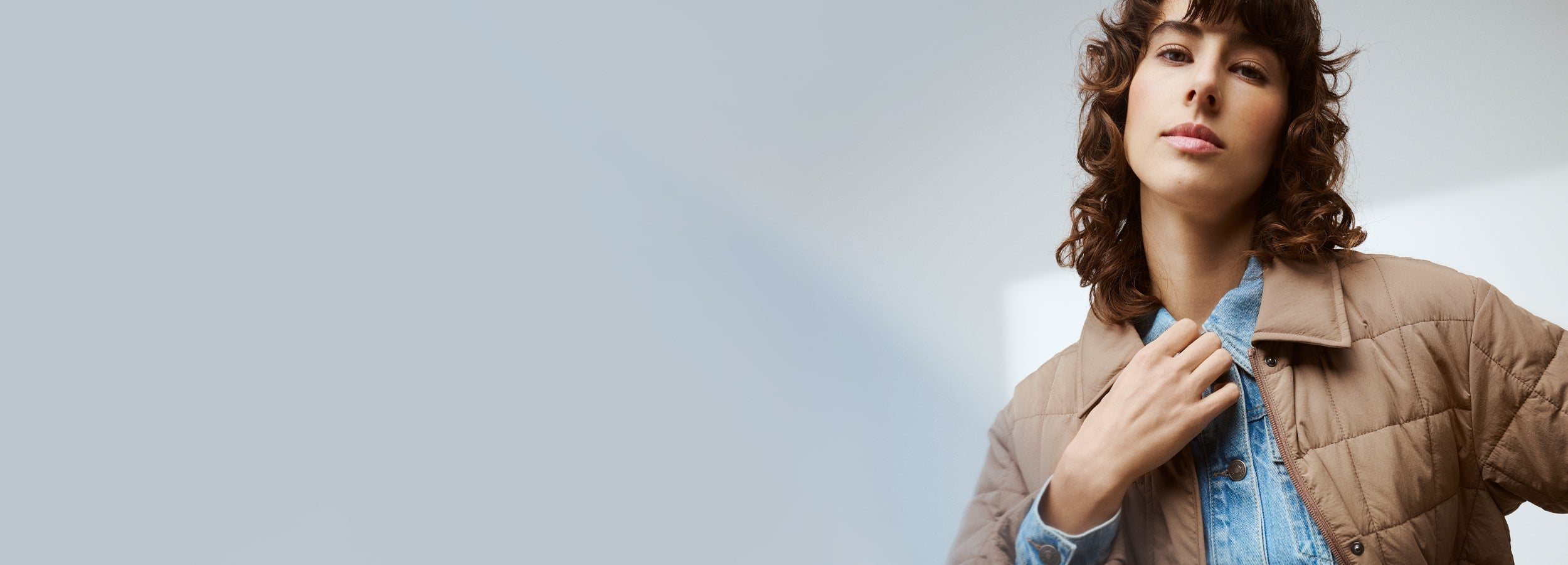 Marje coat with Denim jacket.