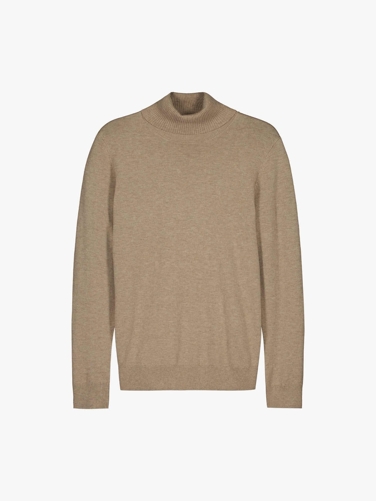 Nanso women’s stylish and lightweight beige Villis turtleneck sweater in a product picture