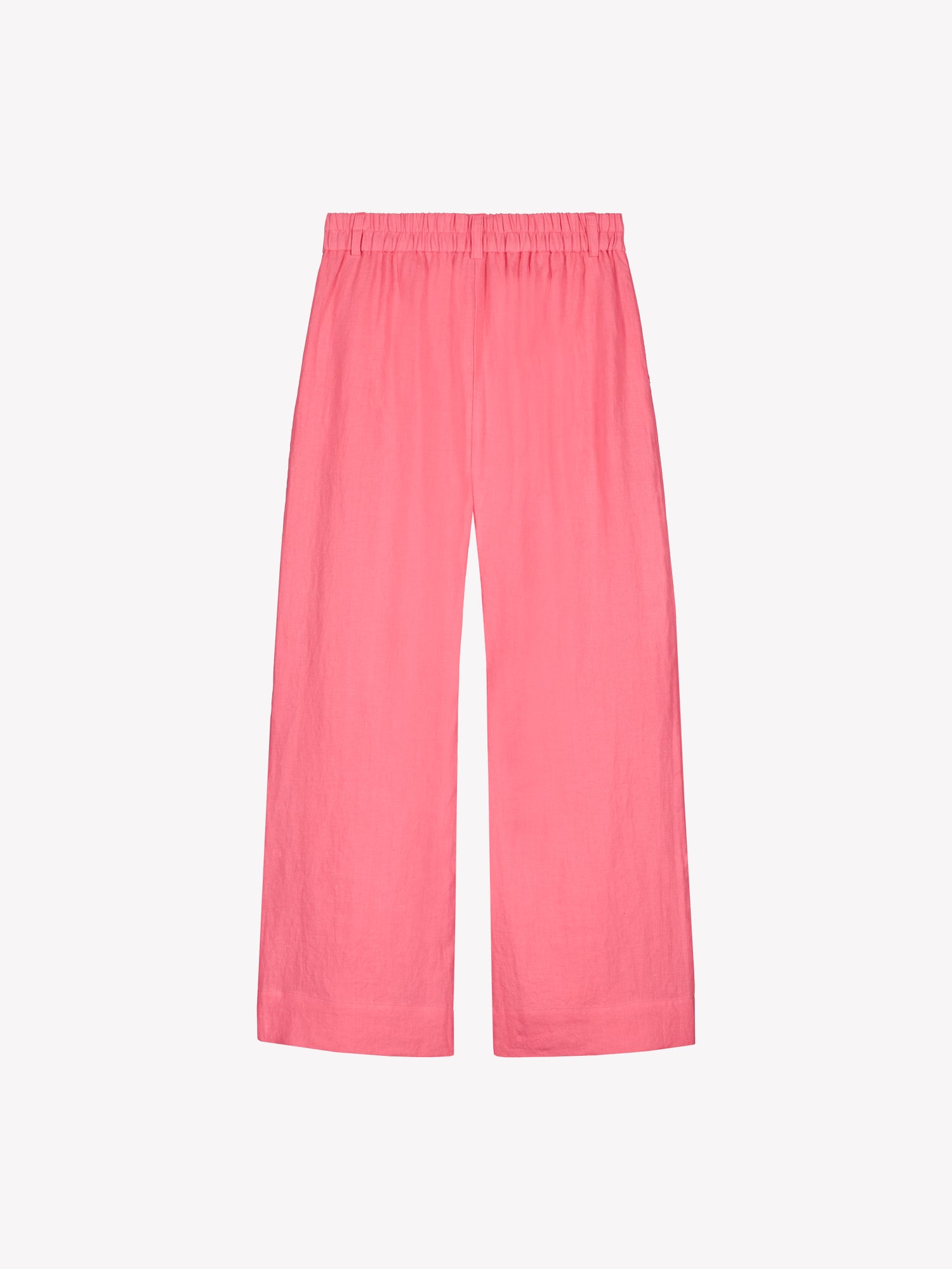 Nanso SAARI linen culottes with elasticated waist and side pockets in a sophisticated pink shade in a product picture