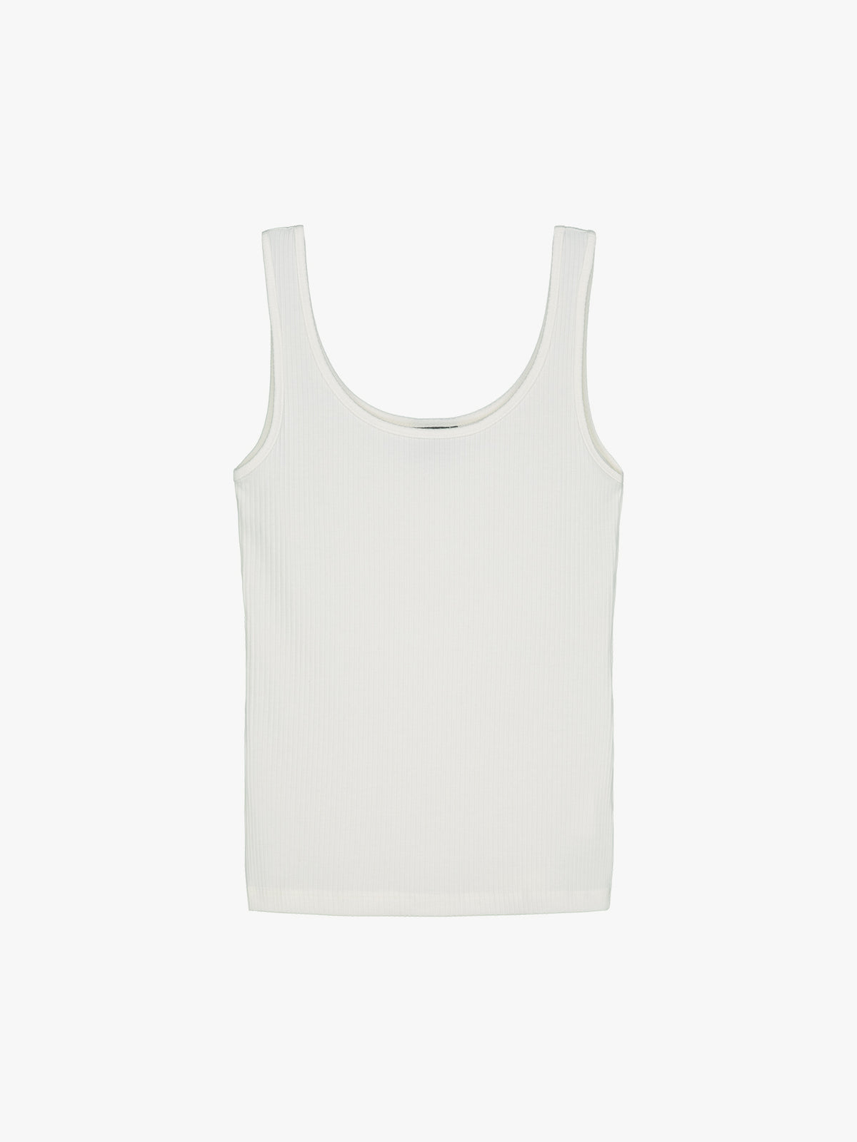 Nanso women's Heila ribbed top in off white in a product picture