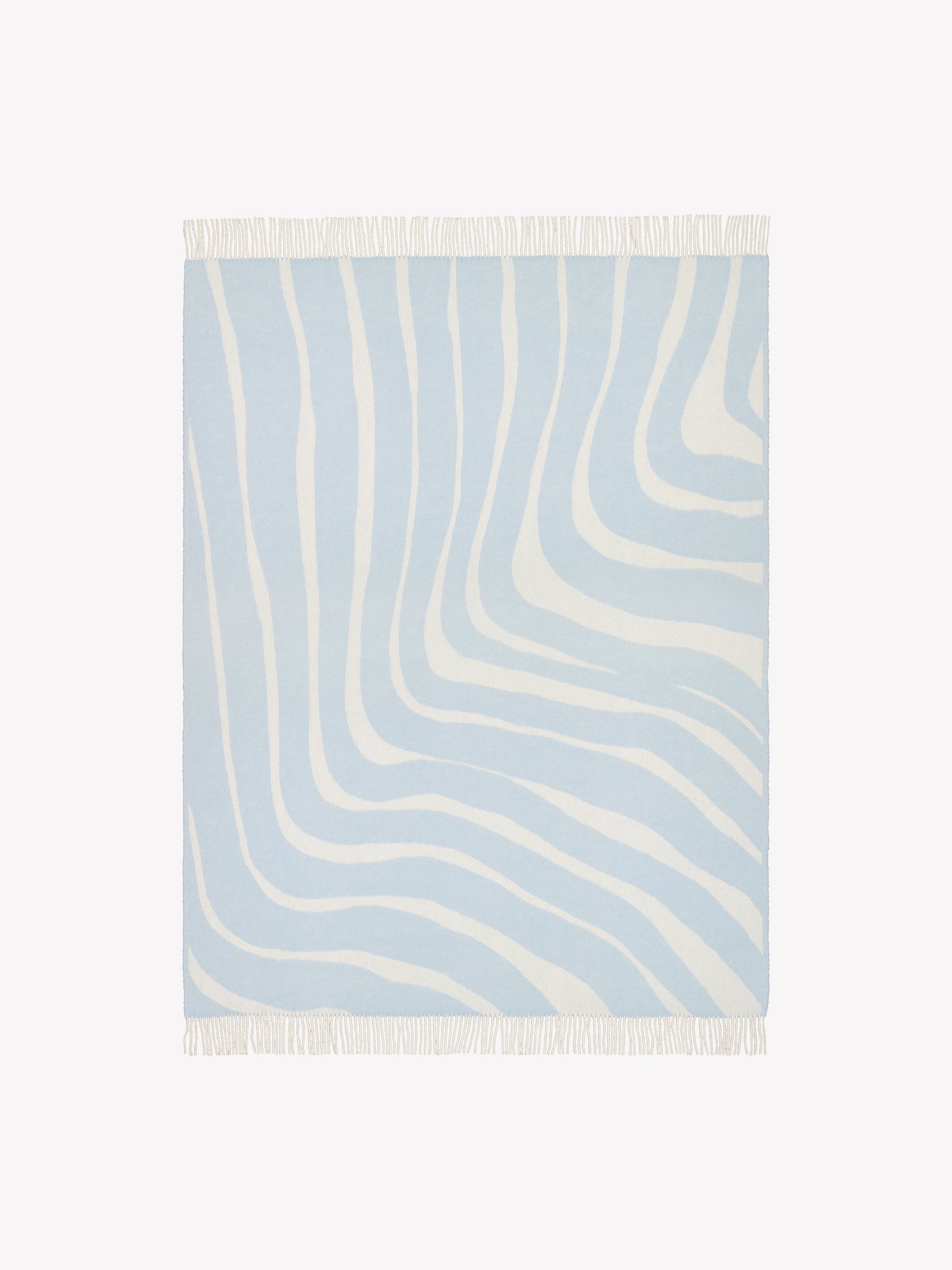 SYLI Wool Blanket, crafted from 100% new, virgin wool in a stylish light blue design in a product picture