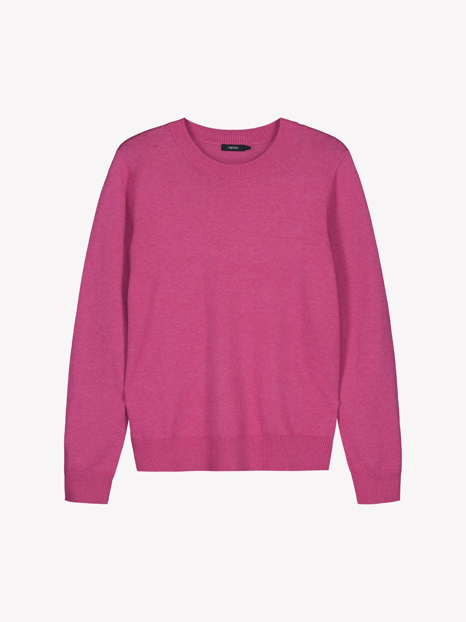 Nanso women´s beautiful pink Villis knit sweater with long sleeves, in product image.