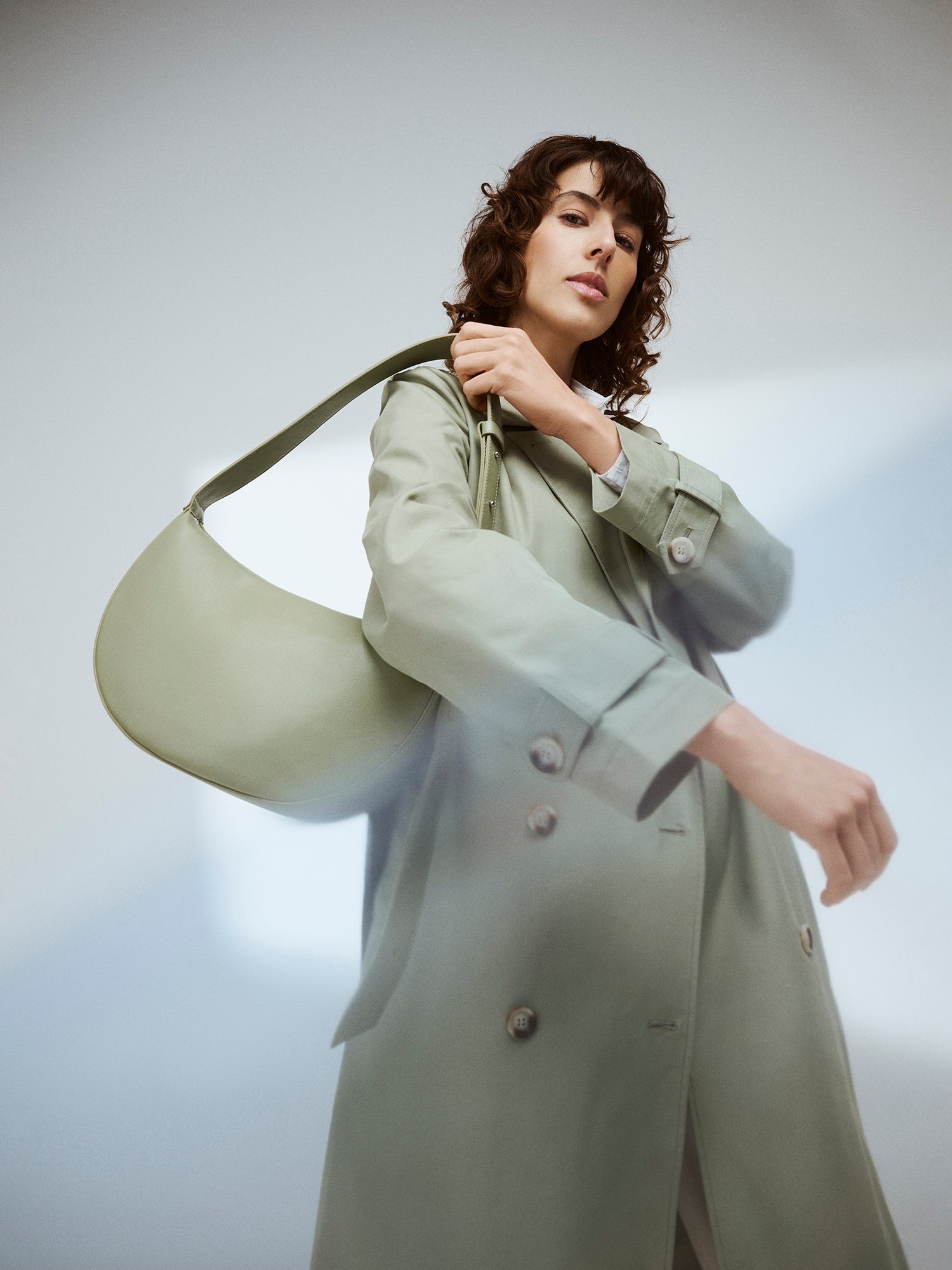 TRENSSI Trench Coat - Light Green | Nanso