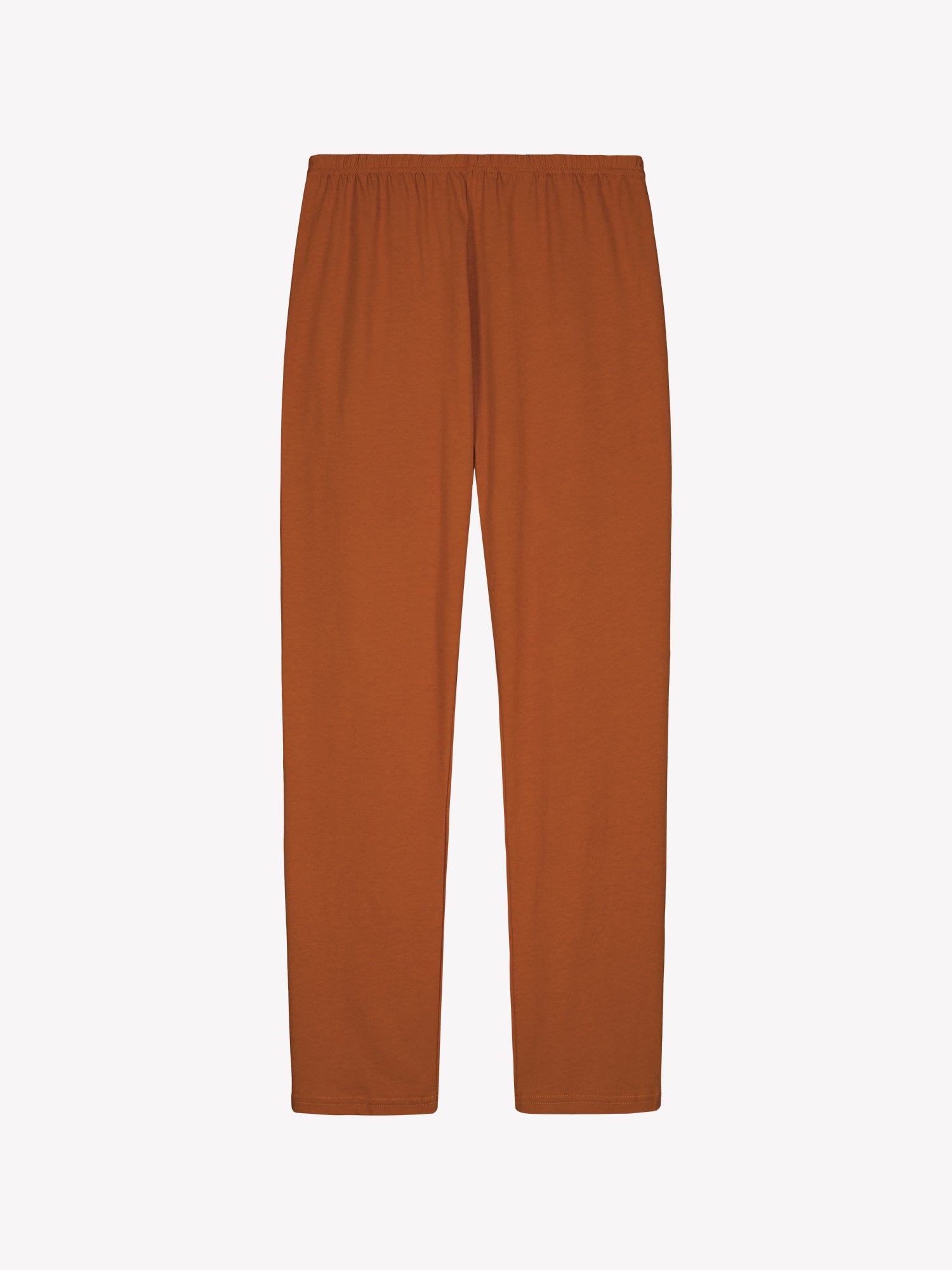 The full-length brown bottoms in a product picture.