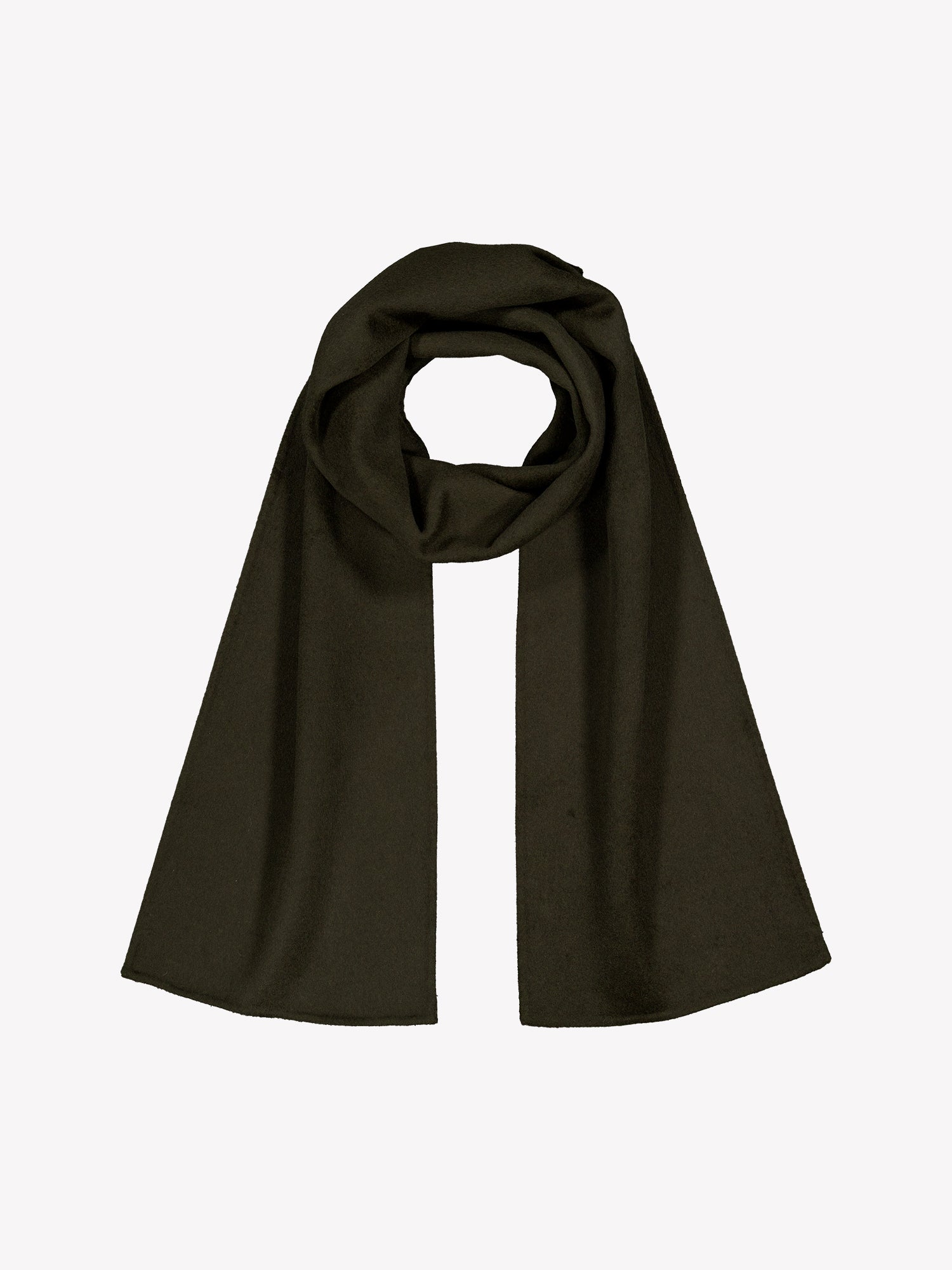 Nanso women's elegant olive green Elli wool scarf, product picture
