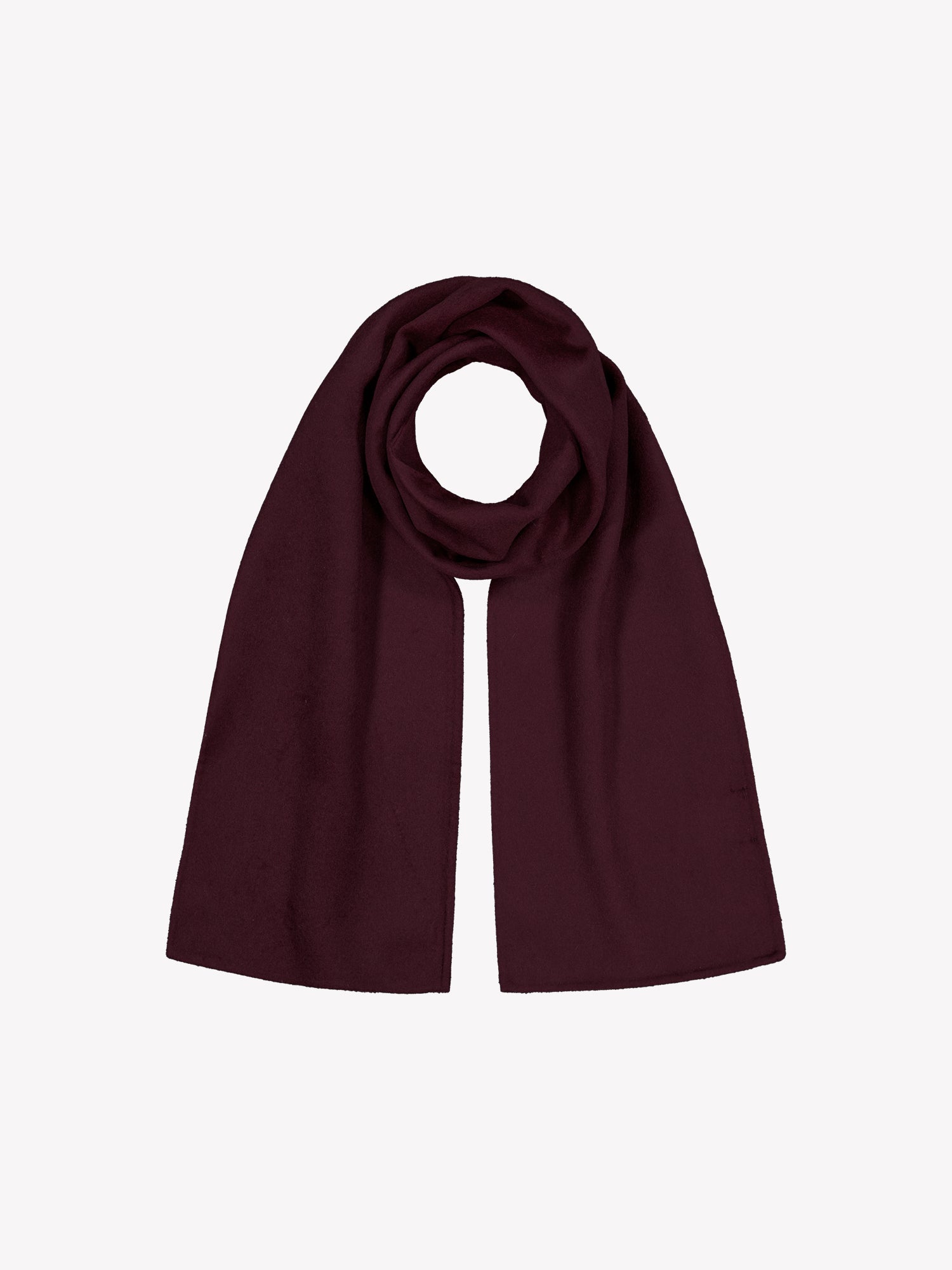 Nanso women's elegant burgundy Elli wool scarf, product picture