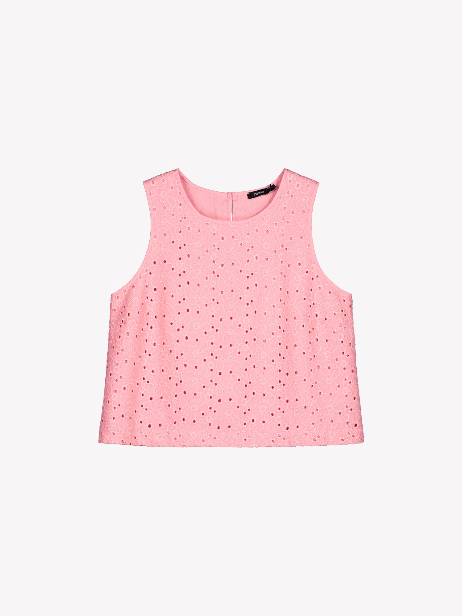 Nanso women's lovely NUPPU Embroidered Blouse in light pink in a product picture