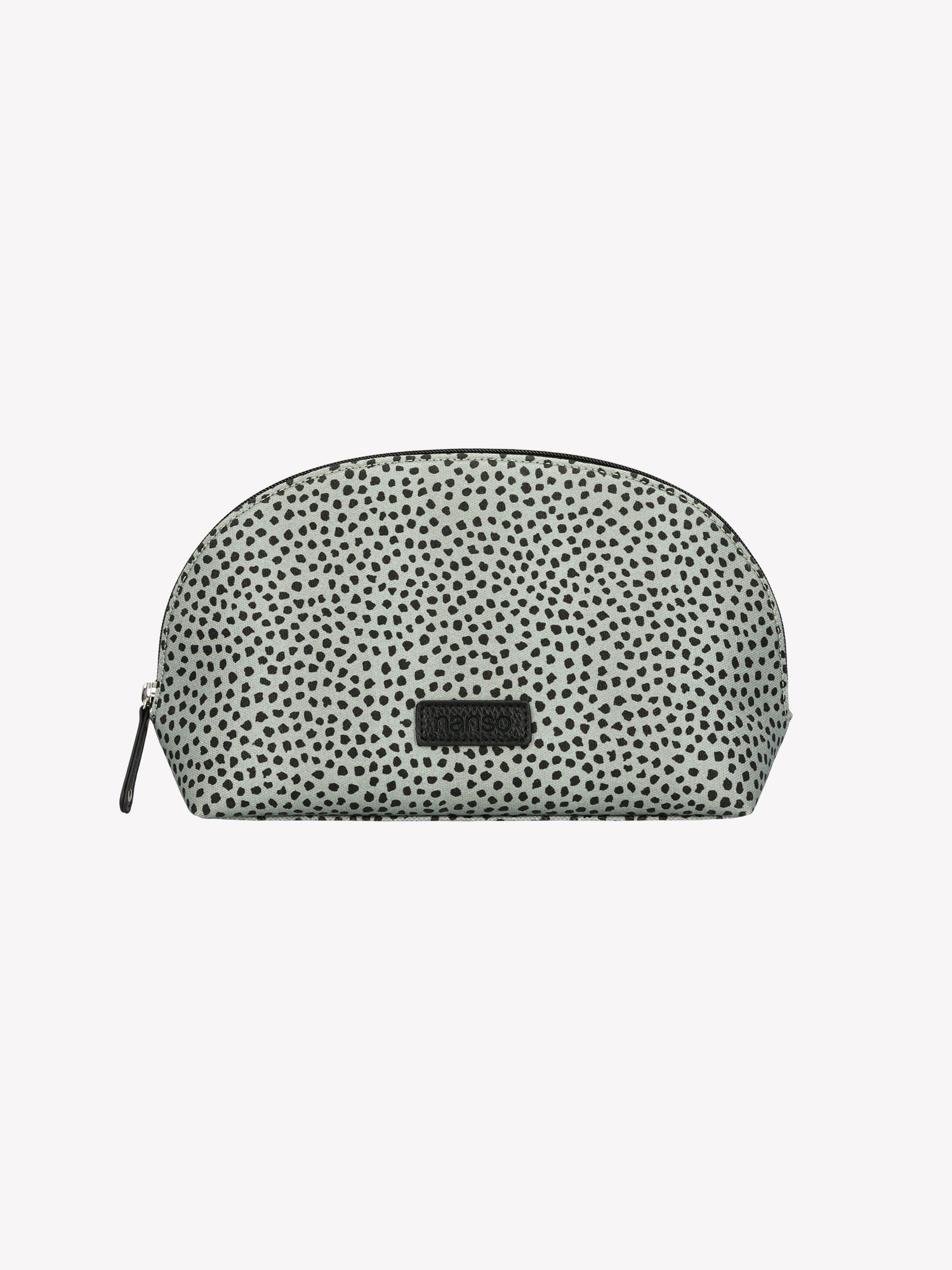 Nanso's Muru cosmetics bag in mint in a product picture.