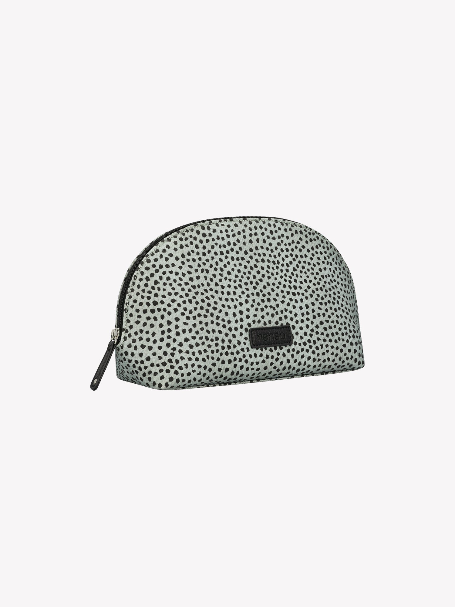 Nanso's Muru cosmetics bag in mint in a product picture.