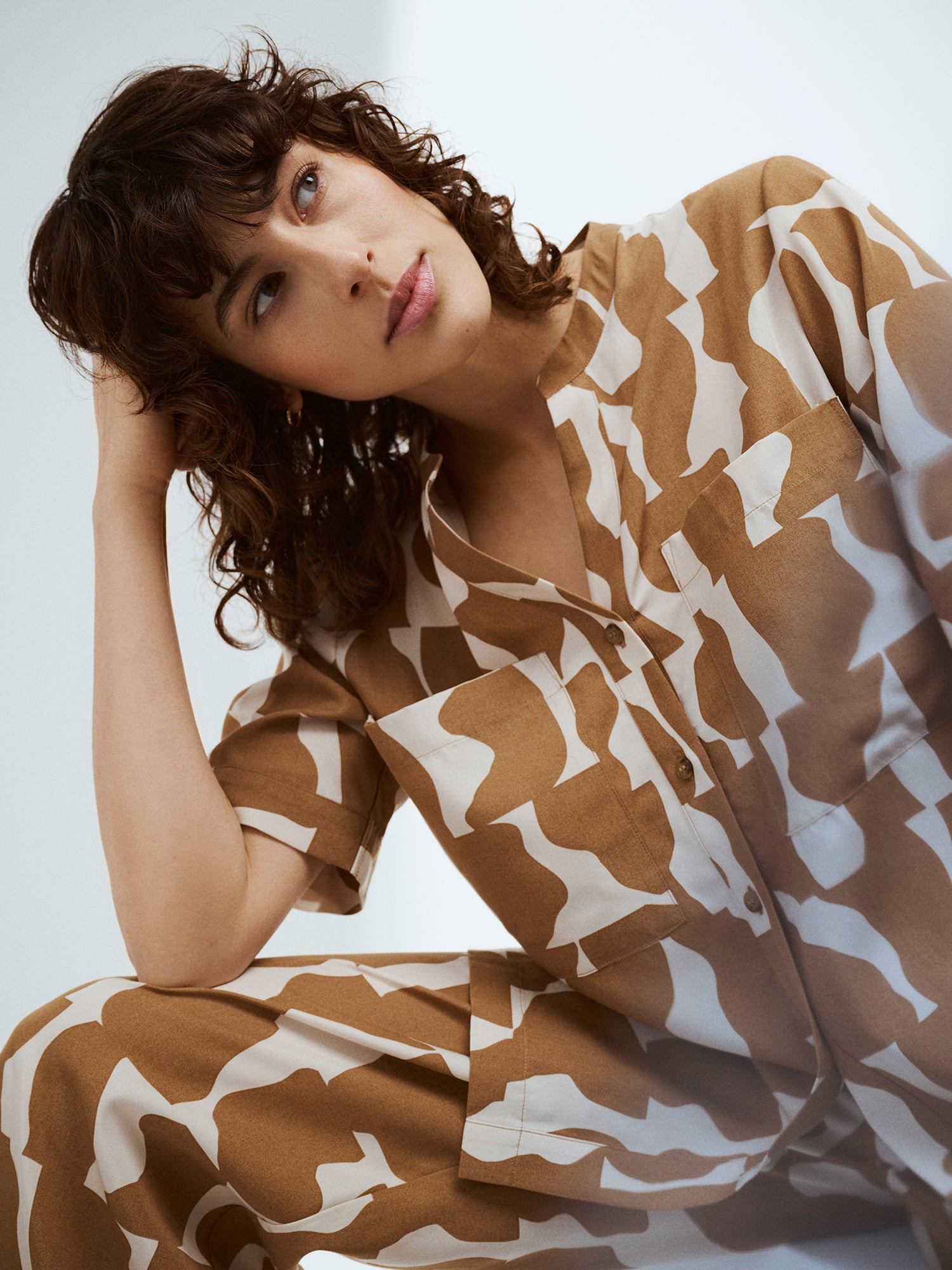 Nanso women's Soraja blouse on amodel sitting