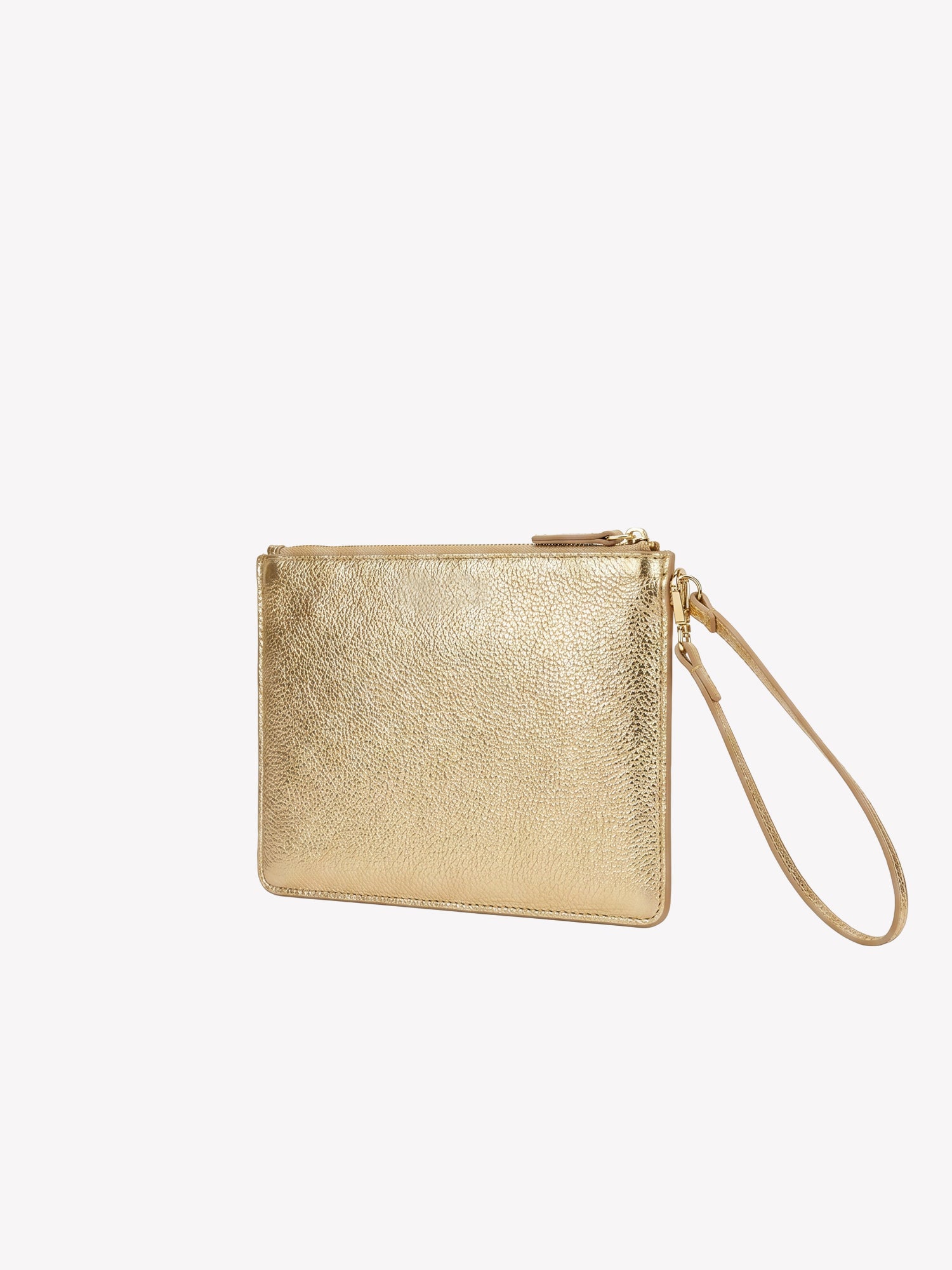 Nanso Naru Pieni Bag in Gold works as both a wallet and a small bag. Product picture from the backside