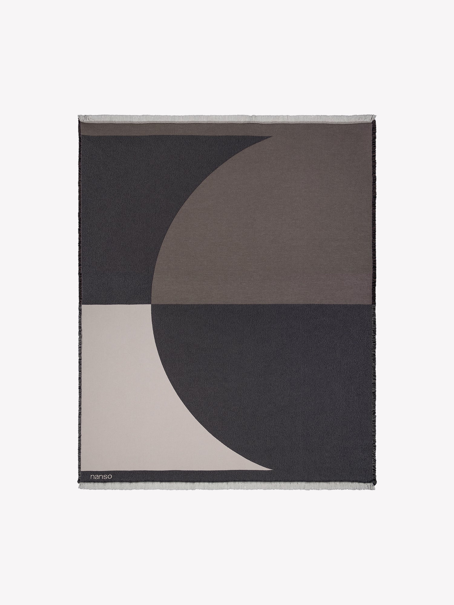 Nanso beautiful Art blanket with a neutral toned stylish pattern woven using jacquard technique, in a product picture
