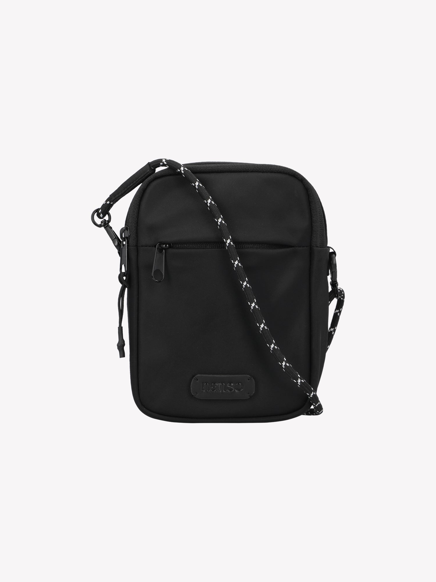 Nanso women's stylish black Tuuli crossbody bag crafted from nylon fabric, product picture