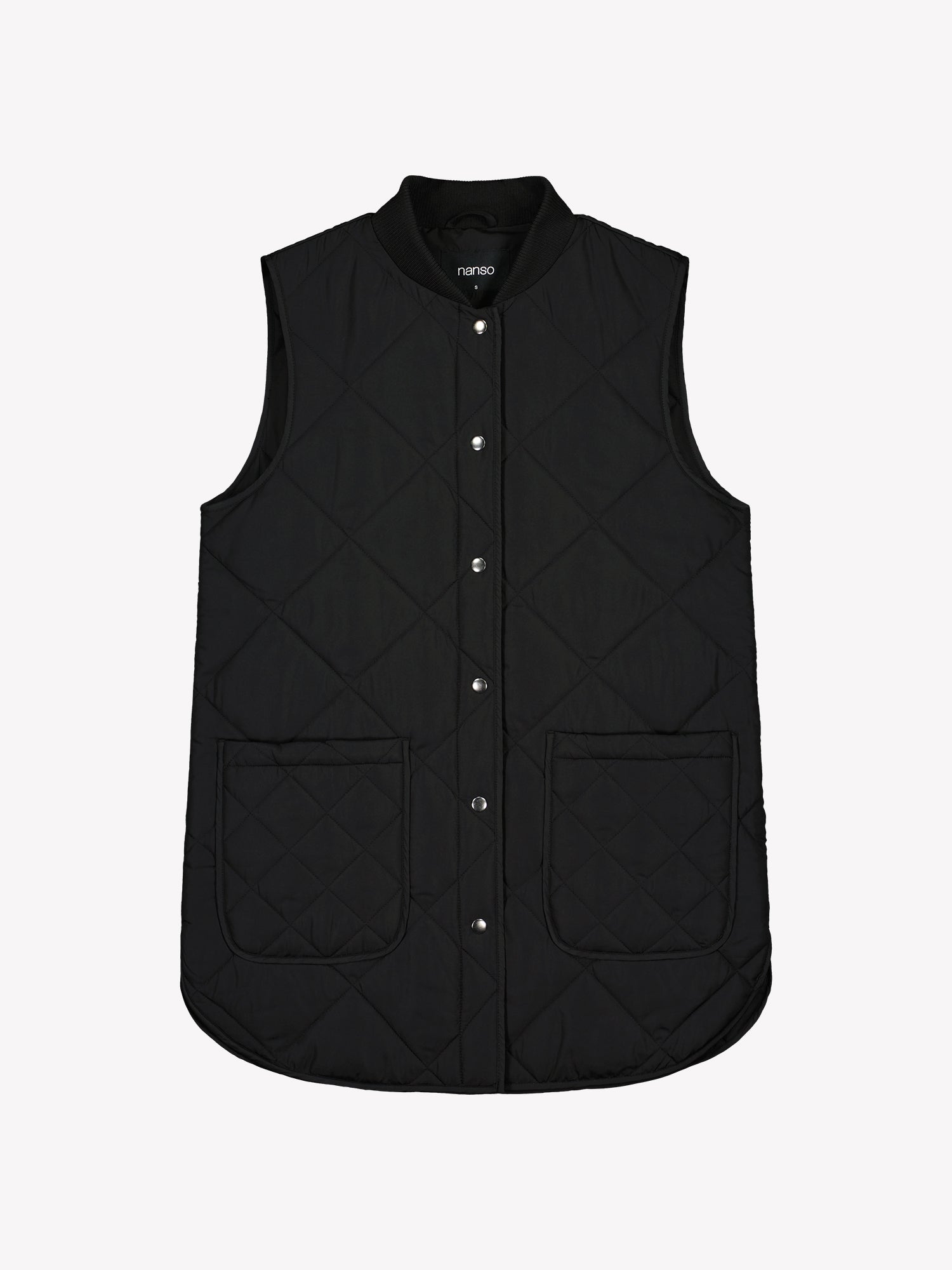 Nanso women's beautiful classic quilted vest in black, product picture
