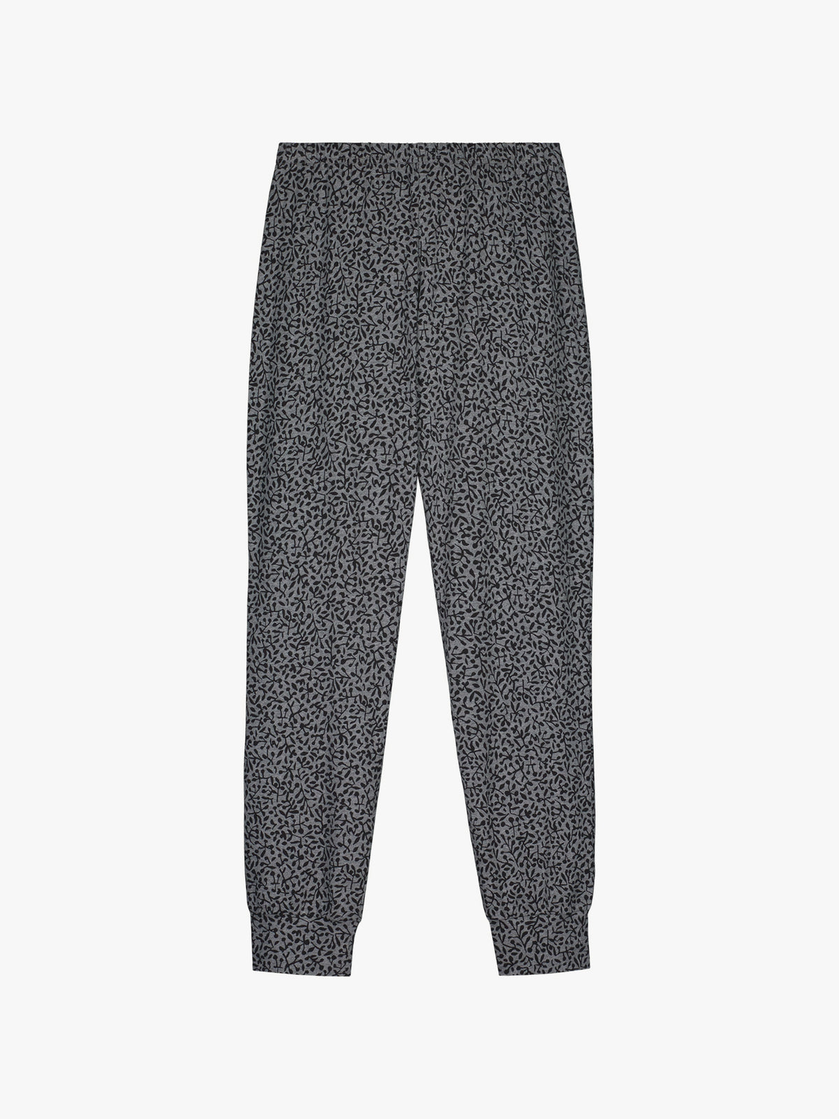 Nanso women's Marja pyjama set in a black and grey, product picture of the pants
