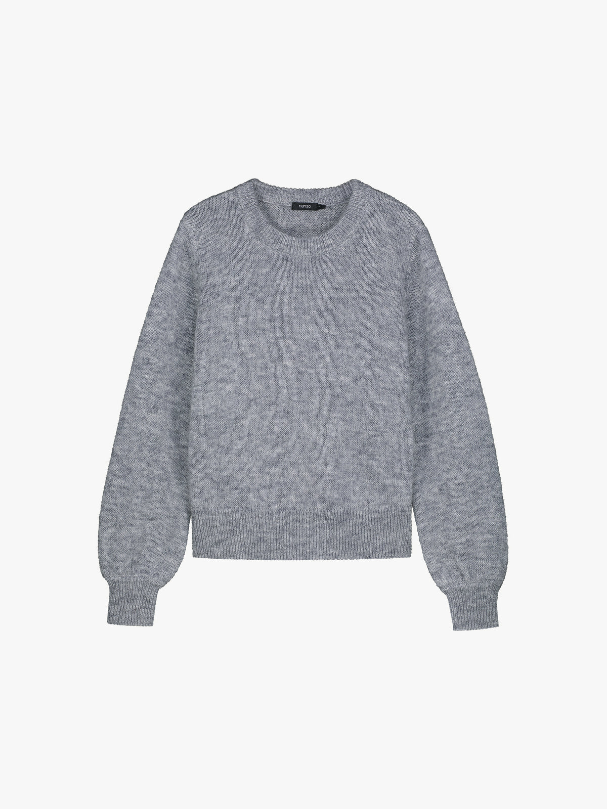 Nanso women's Lotte knitted sweater in a timeless grey shade in a product picture