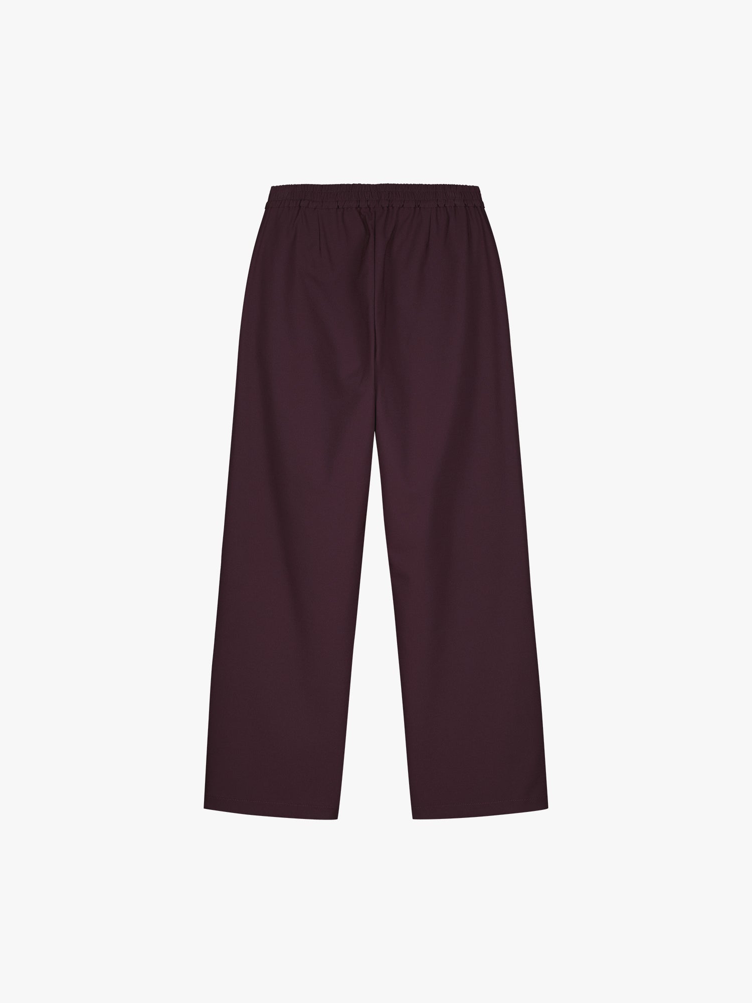 Nanso Women's Jonna wine red trousers in a product picture, from the backside.