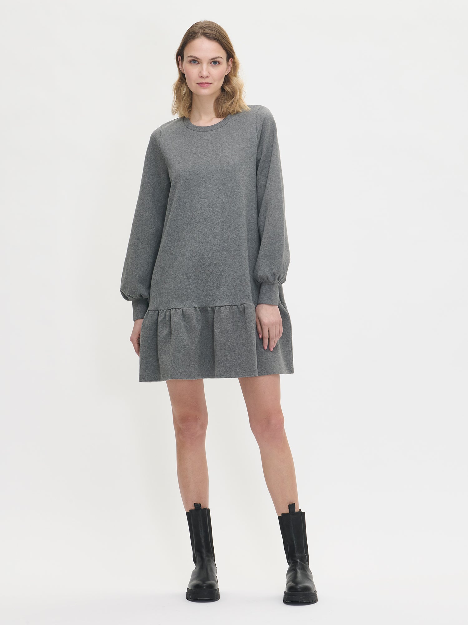 Nanso women's casual grey Leija dress, front