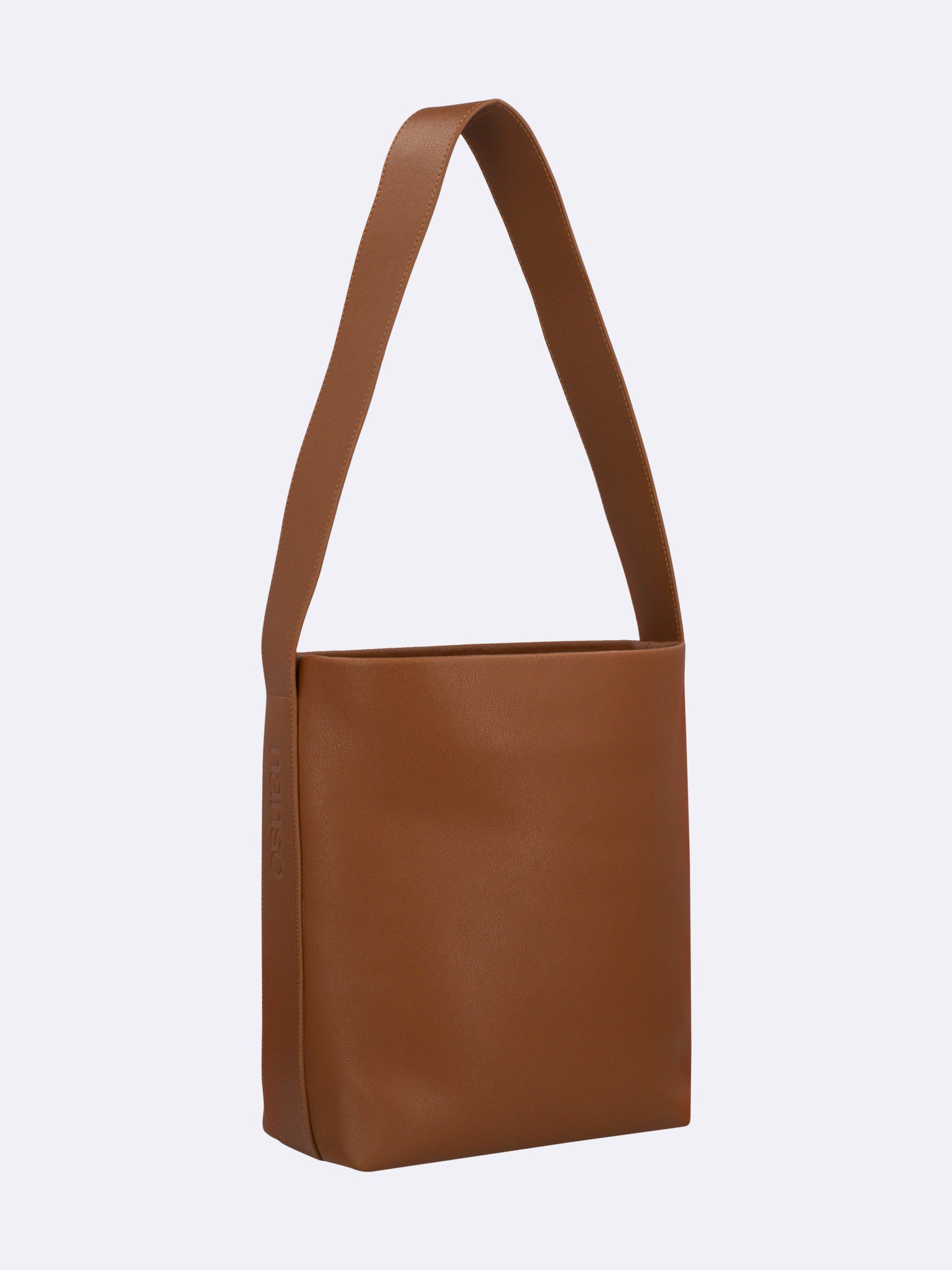 OLKA Women's Large Brown Leather Shoulder Bag Nanso