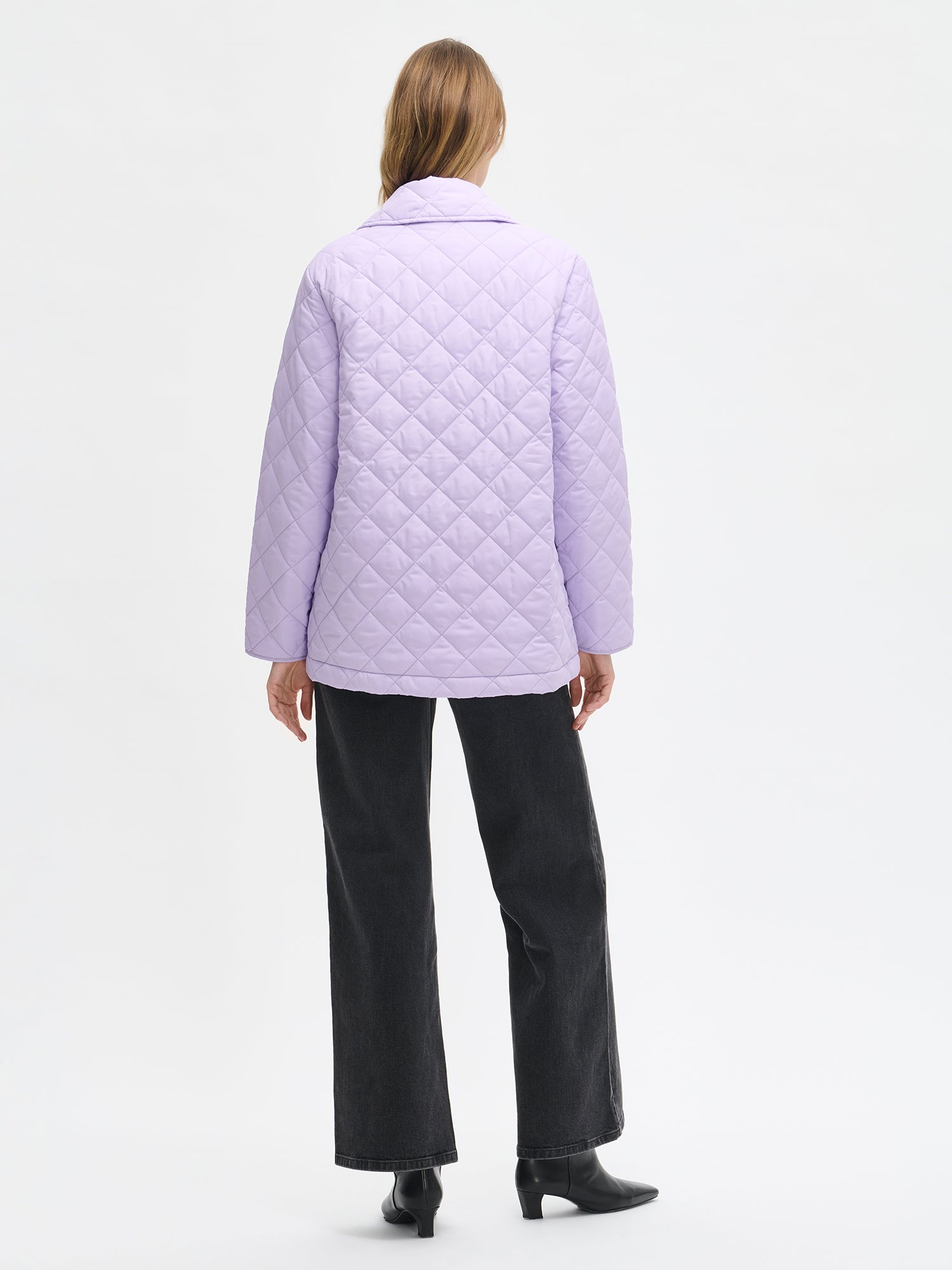 Nanso women's lilac Kippari quilted jacket combines casual style with lightweight warmth, back