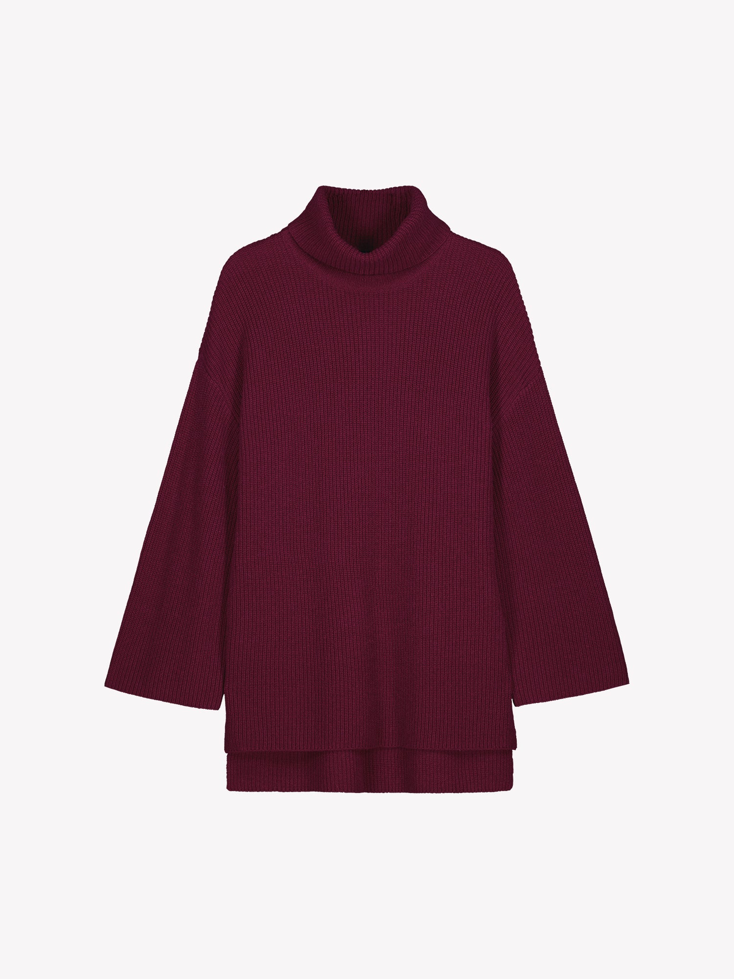 Nanso's relaxed burgundy Pamela knit tunic