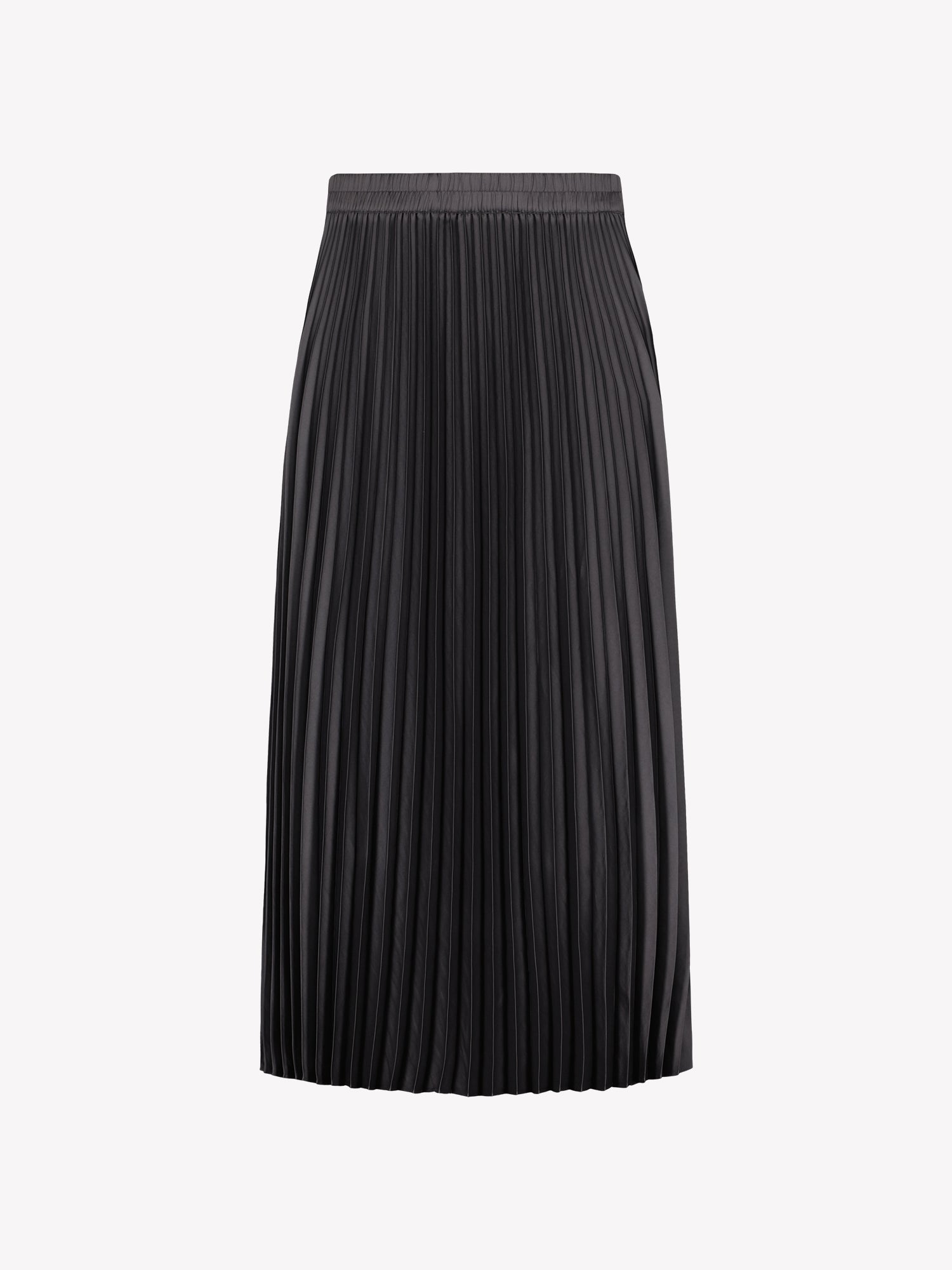 Nanso's elegant Taite skirt for women features a graceful drape in grey shade, front