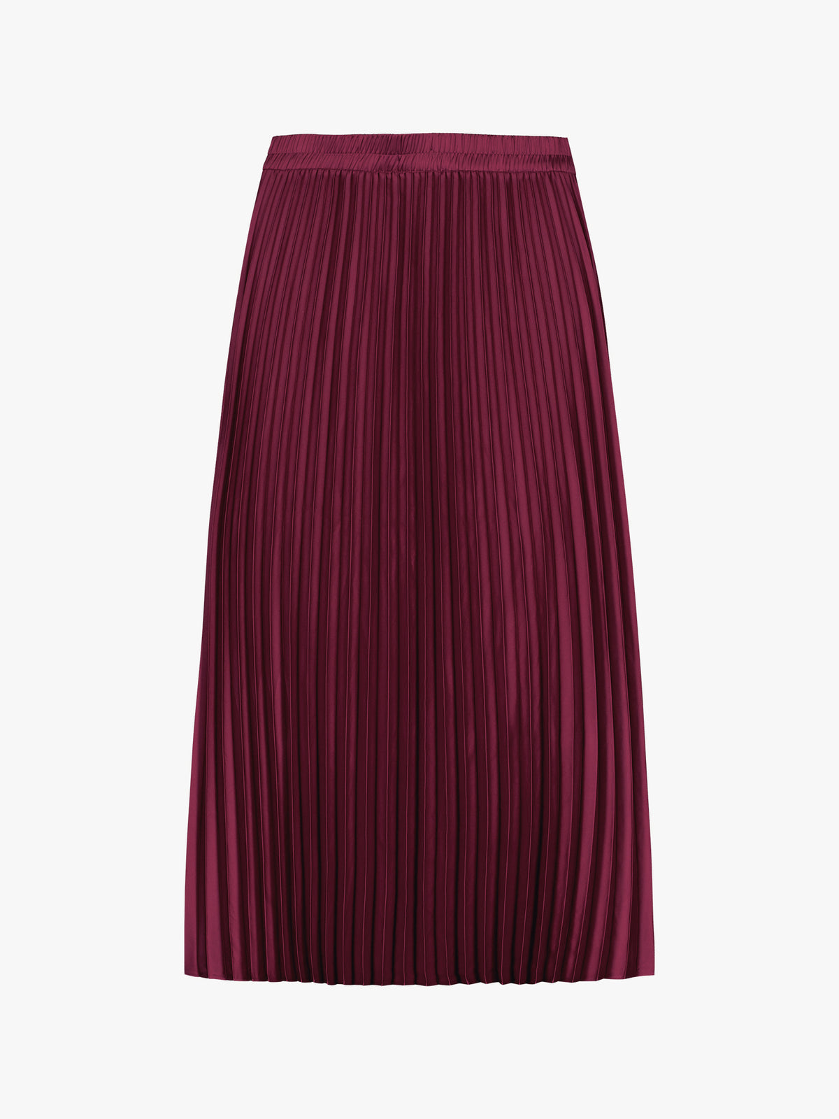 Nanso's elegant Taite skirt for women features a graceful drape in a vibrant violet shade, product picture from the backside