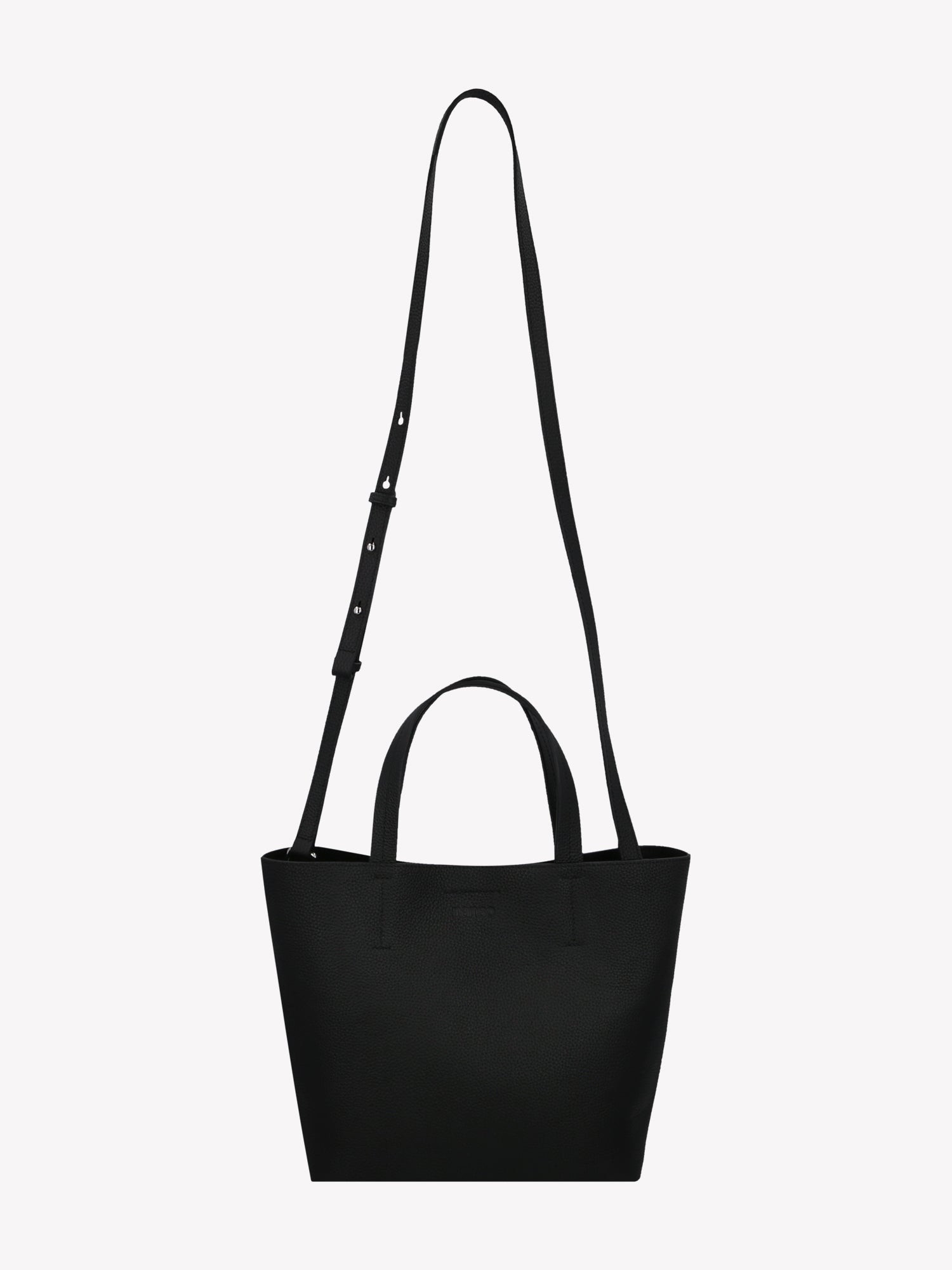 NARU TOTE Women's Stylish Black Leather Tote Bag Nanso