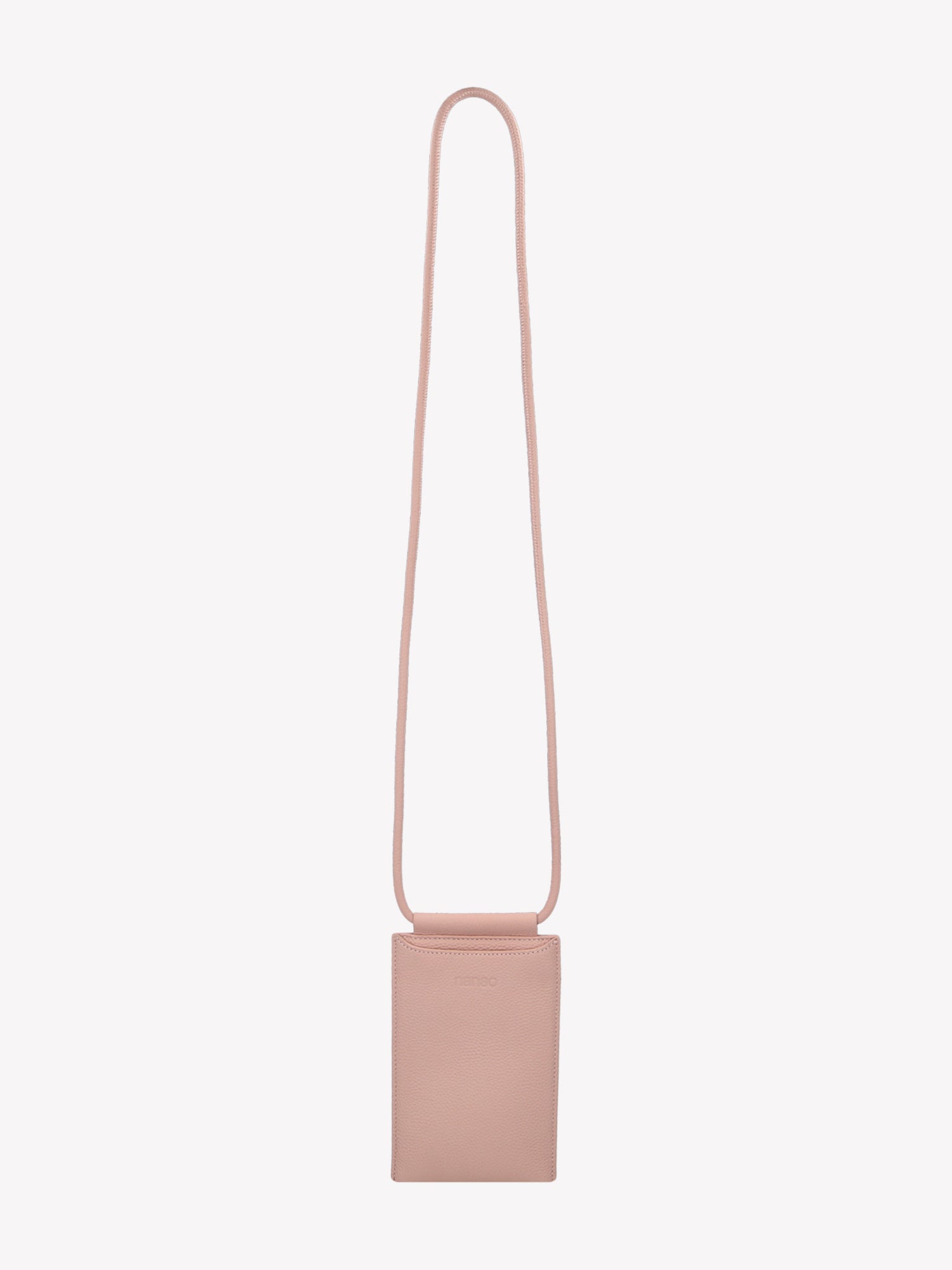 MINI NARU Small Light Pink Leather Phone Bag Nanso