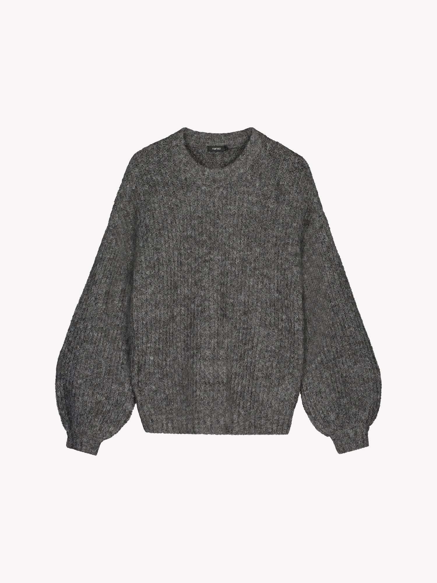 Gray sweater on a white background