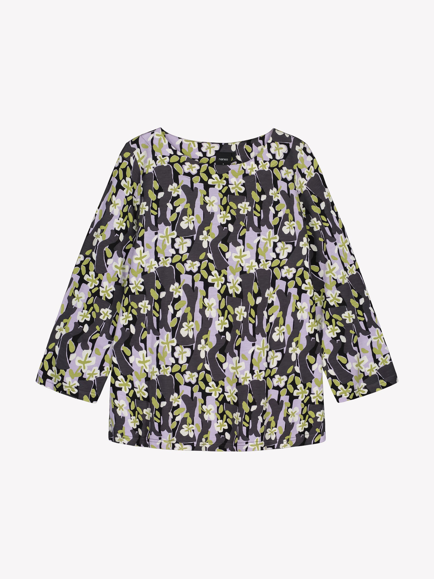 Nanso women’s patterned grey Bootsit blouse.