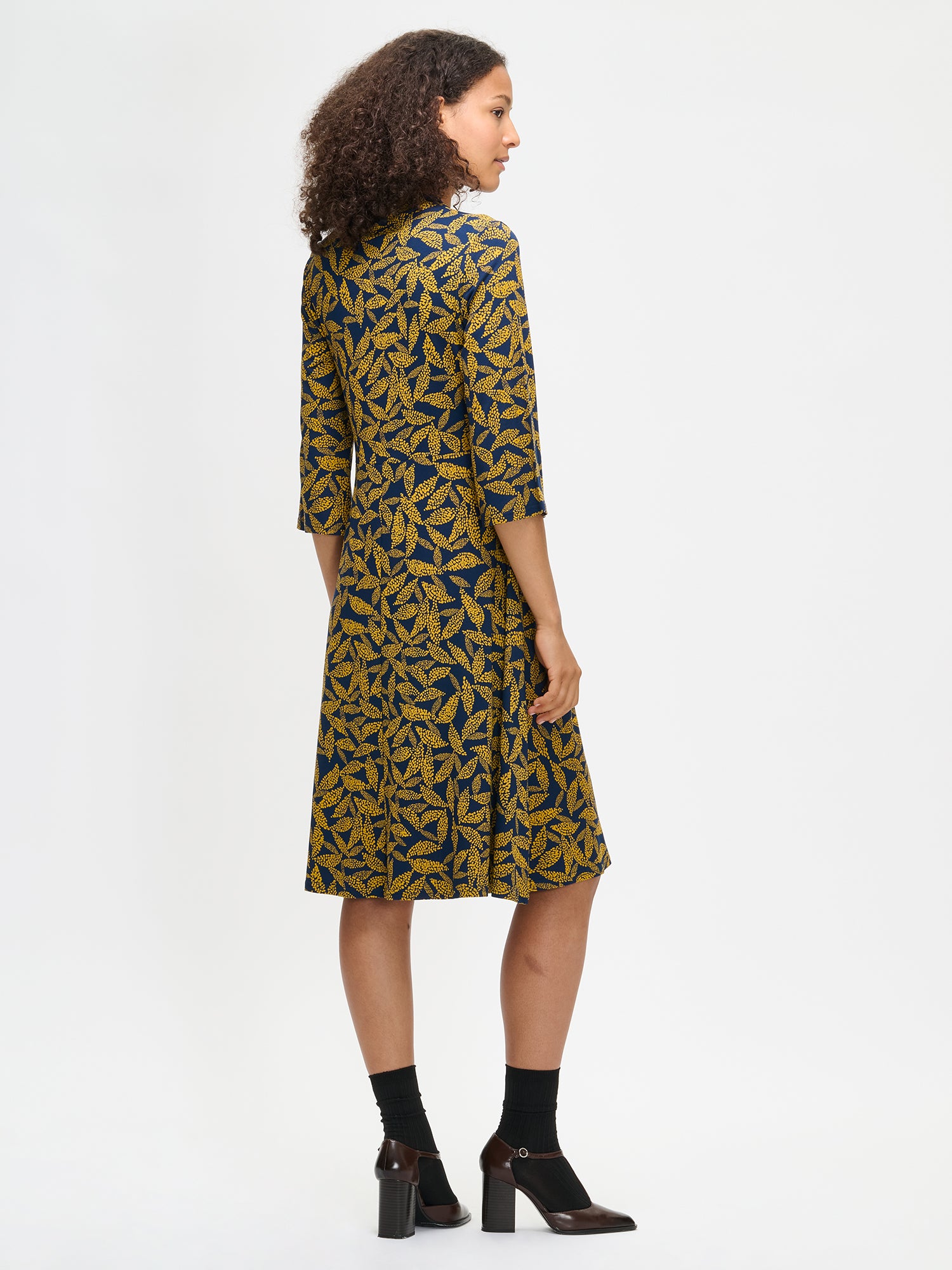 Nanso women's yellow Triine dress, back