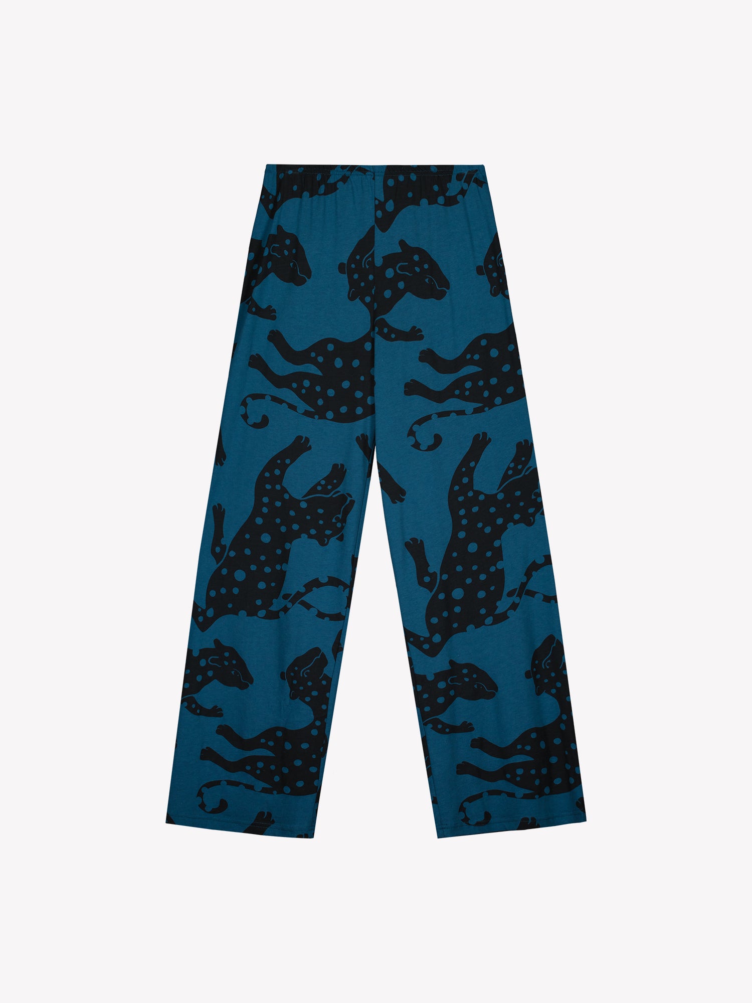 Nanso women’s Leonora pajama trousers shown as product image from the front. Cropped, straight-leg style in patterned cotton-modal.