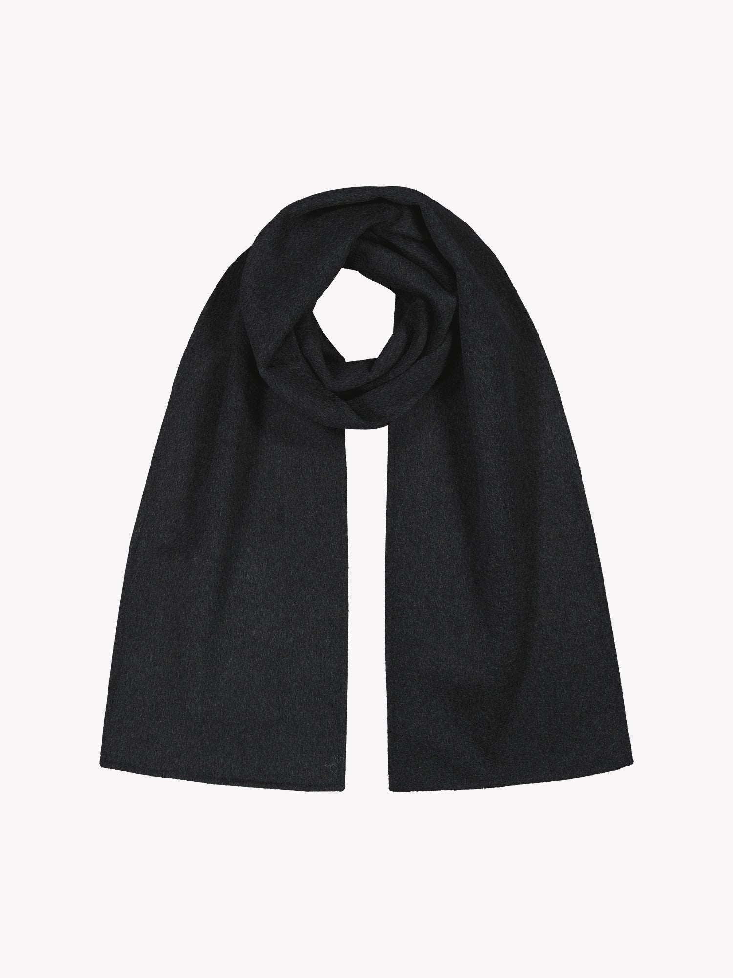 Nanso's charming dark grey Elli wool blend scarf for women