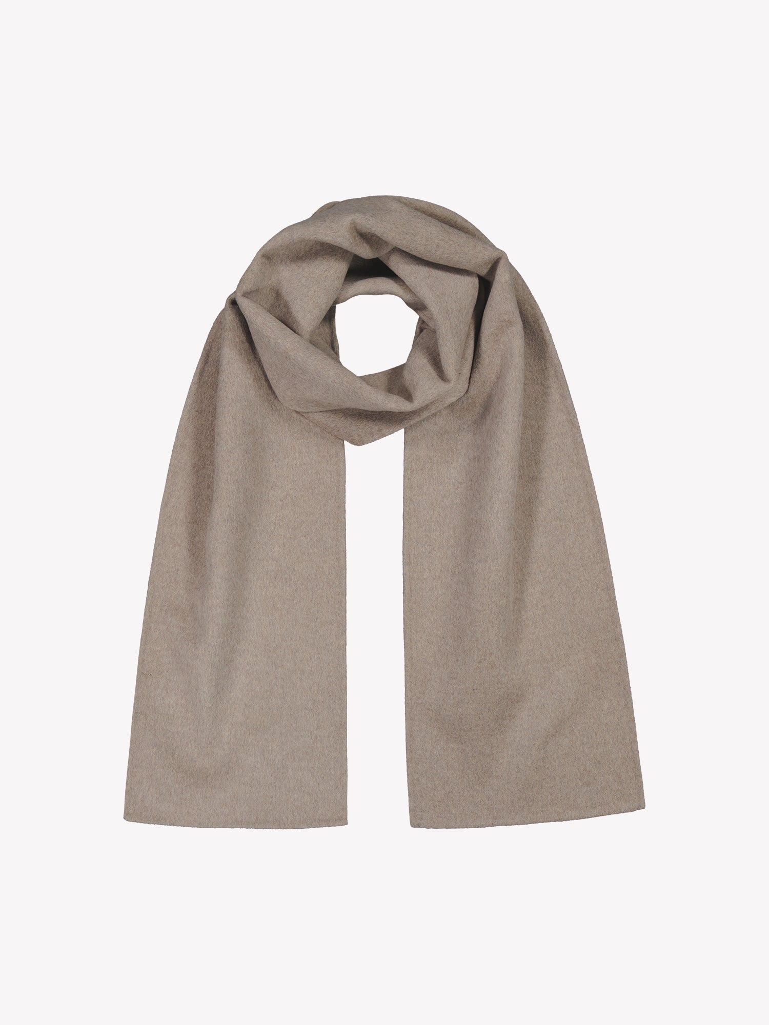 Nanso's charming beige Elli wool blend scarf for women