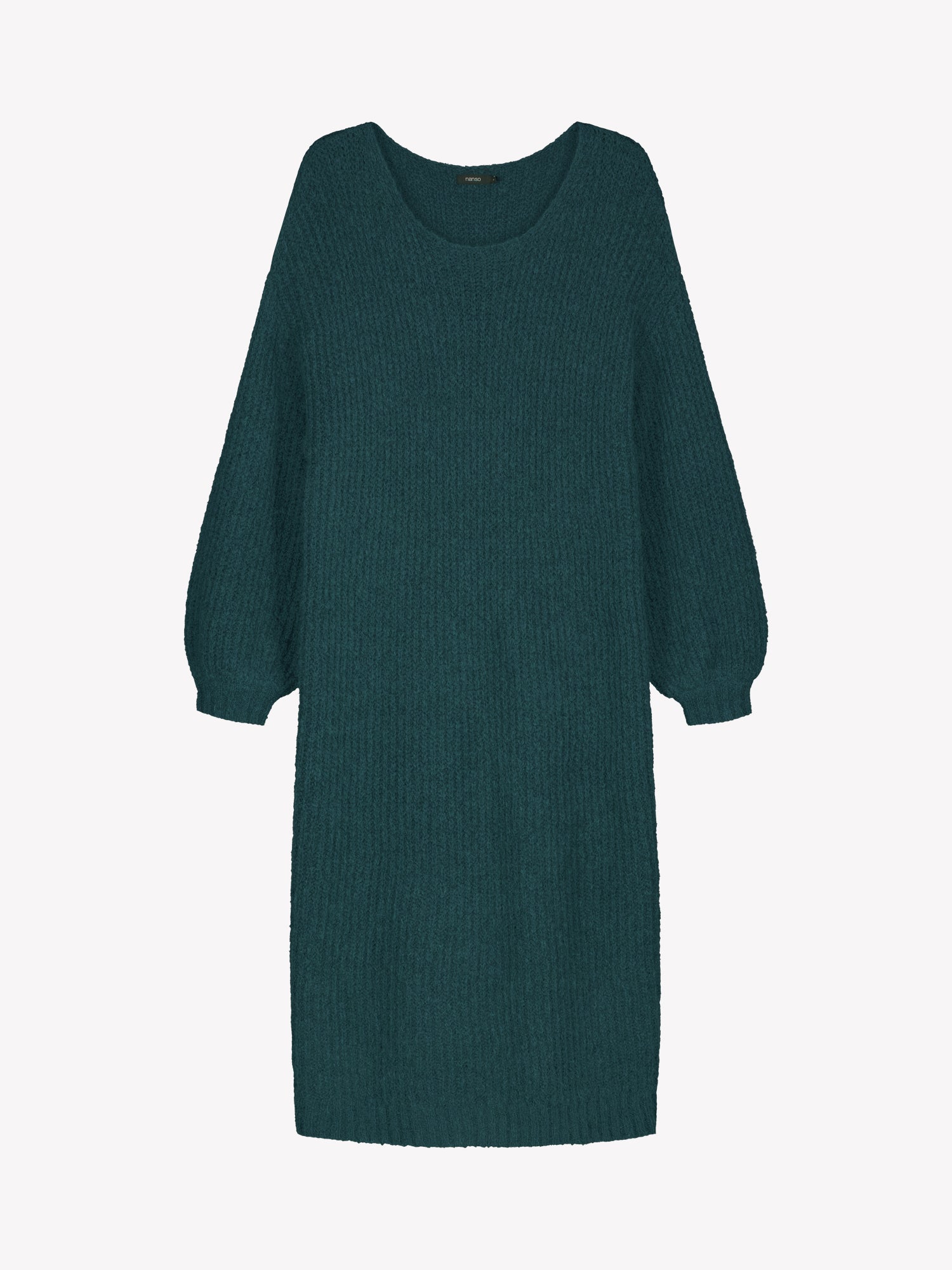 Nanso's luxurious green Karamelli knit dress