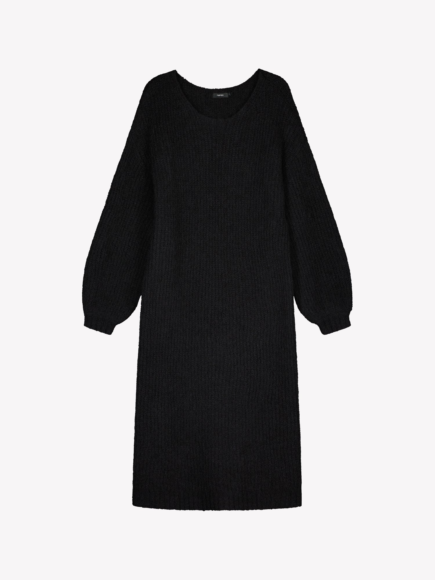 Nanso's luxurious black Karamelli knit dress