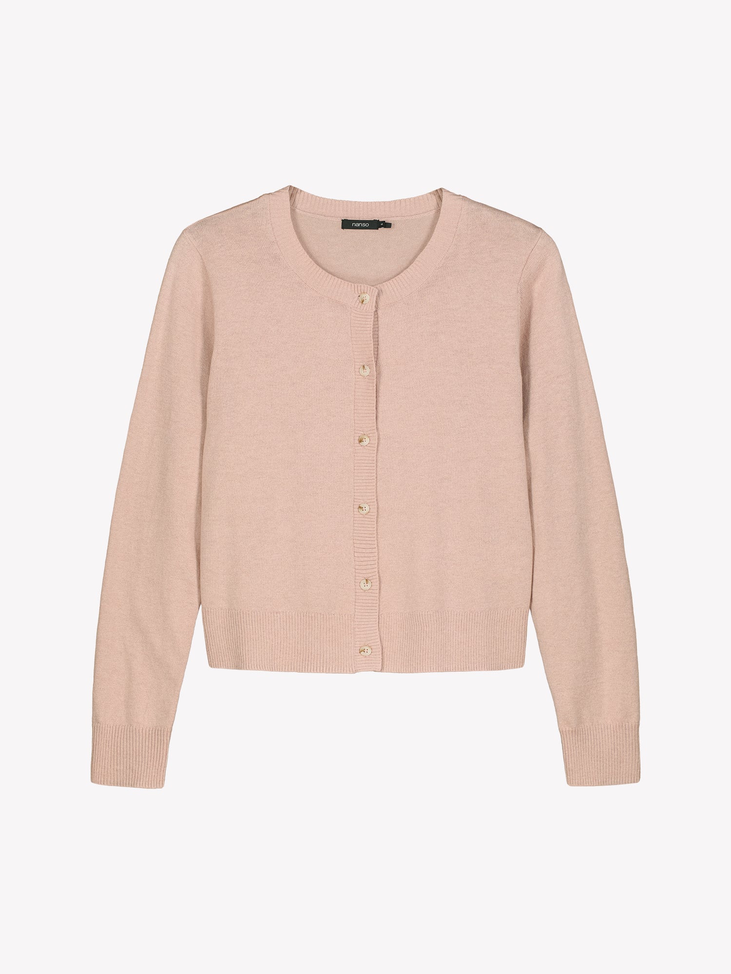 Nanso women's pink Villis long-sleeved knit cardigan