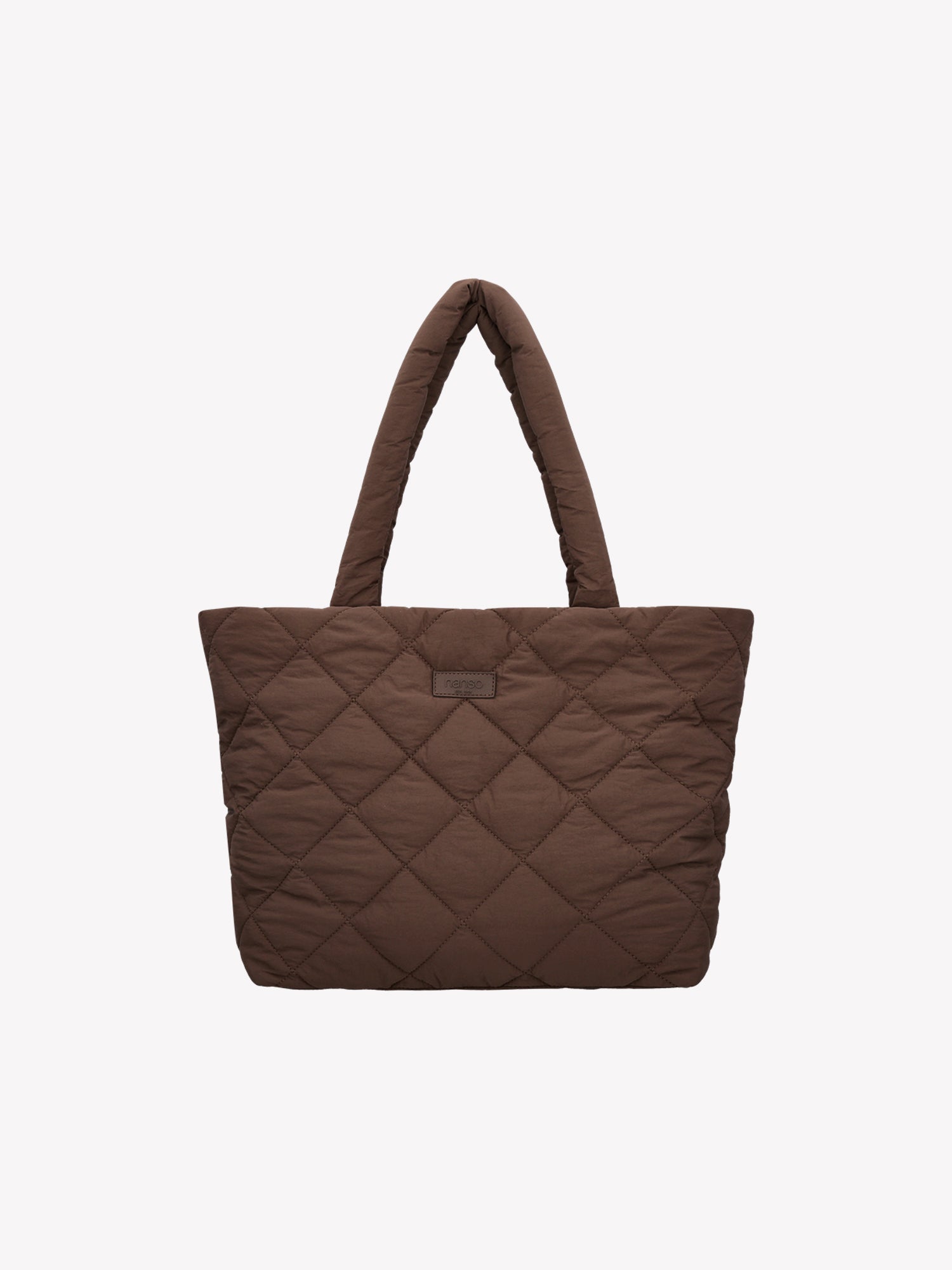 Nanso's trendy dark brown Maxi Vanu tote bag front
