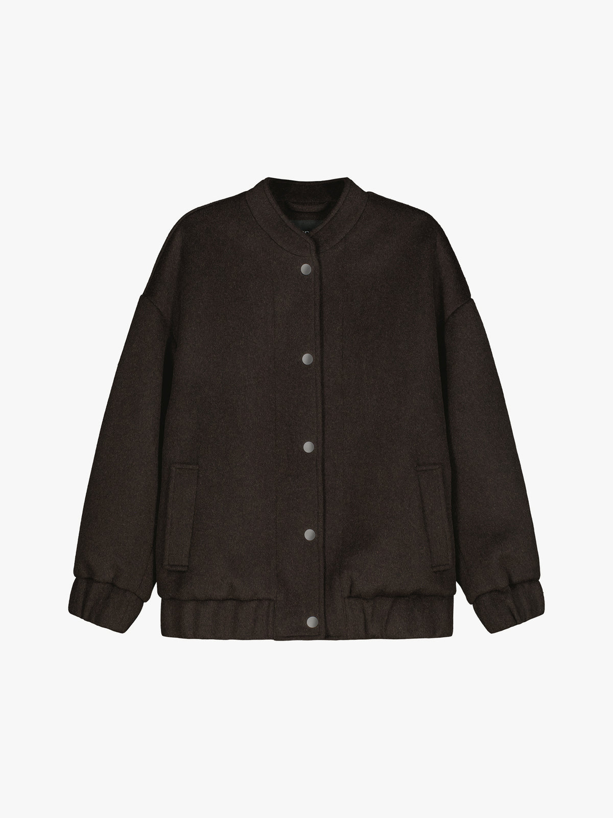 Nanso women's Tove wool bomber jacket in a rich brown shade combines the relaxed look of a bomber jacket with the timeless elegance of wool, product picture