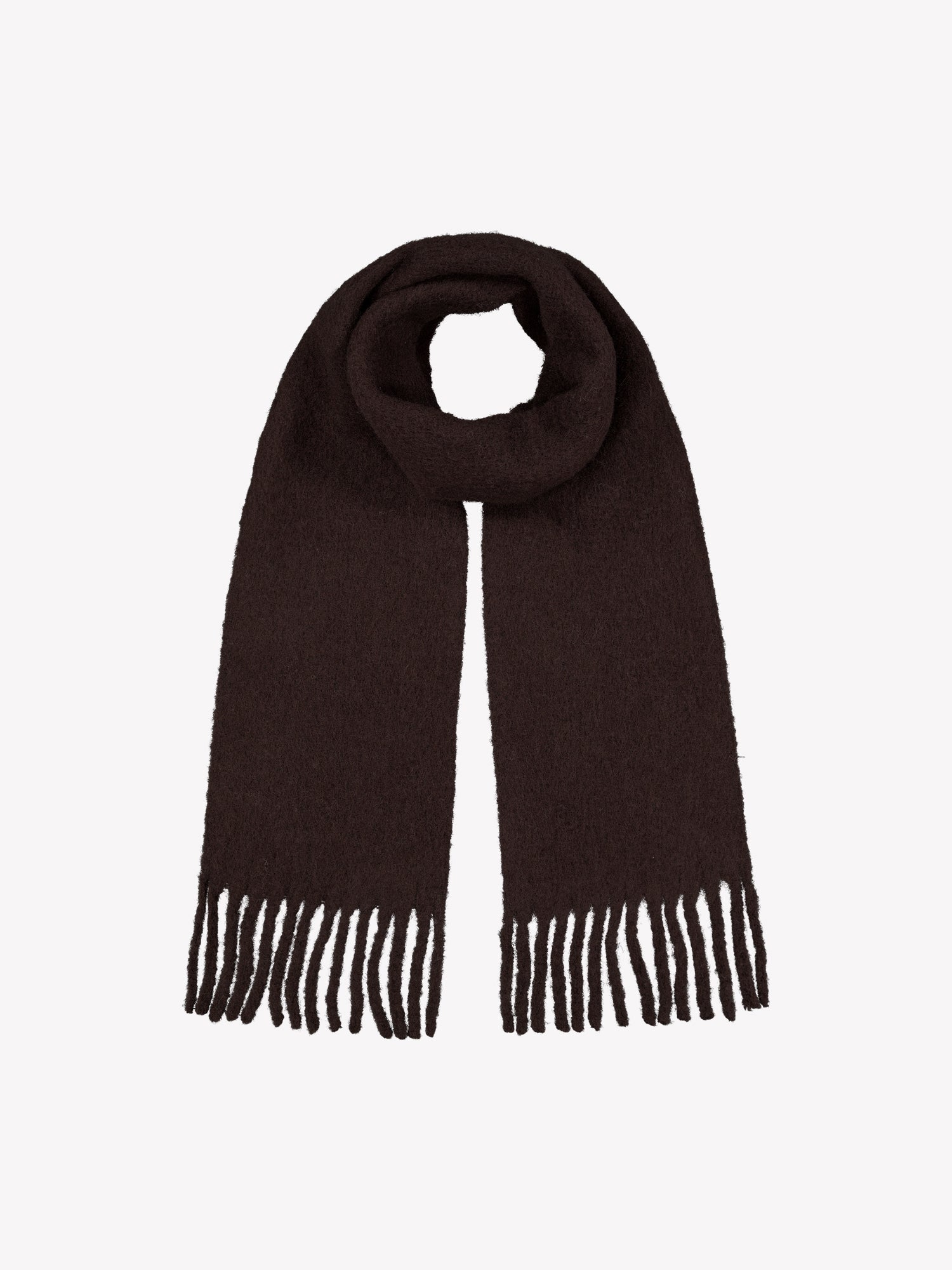 Nanso women's beautiful Vento scarf in dark brown, a product picture