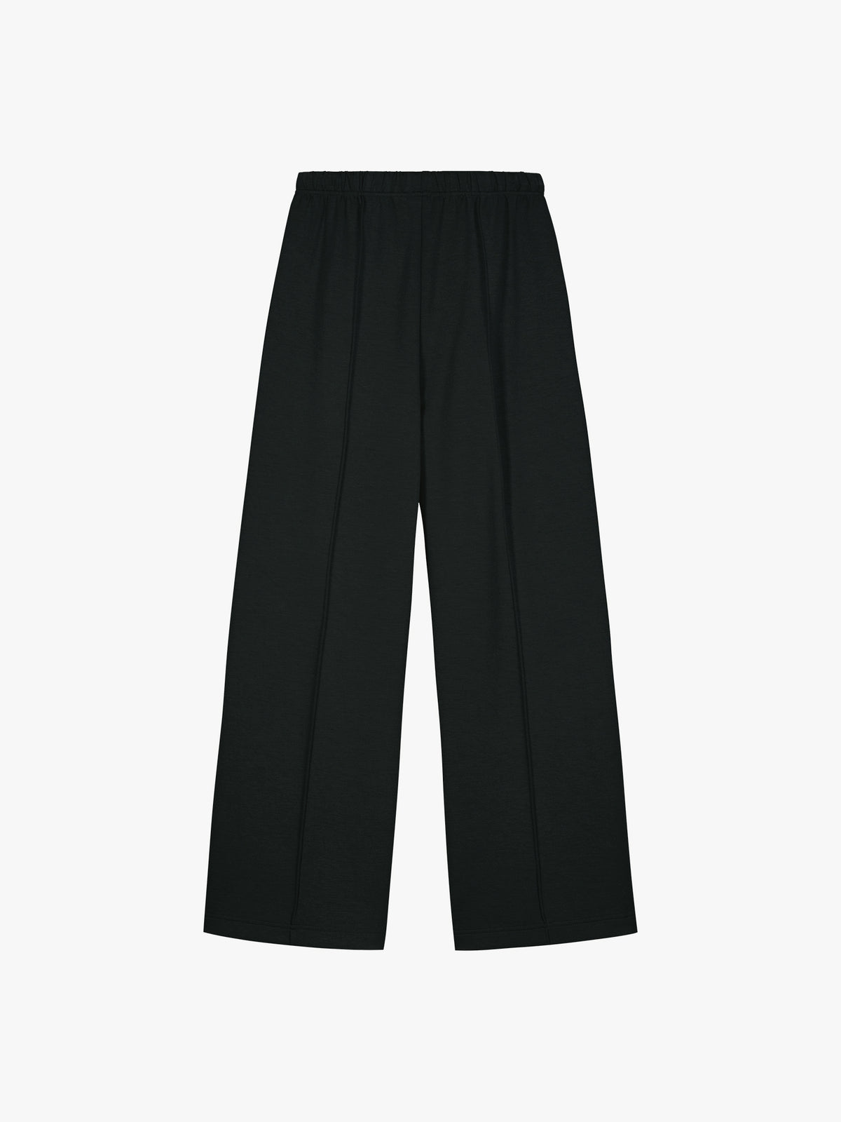 Nanso women's elegant black Aurelia lounge pants with wide legs combine comfort with a polished look.