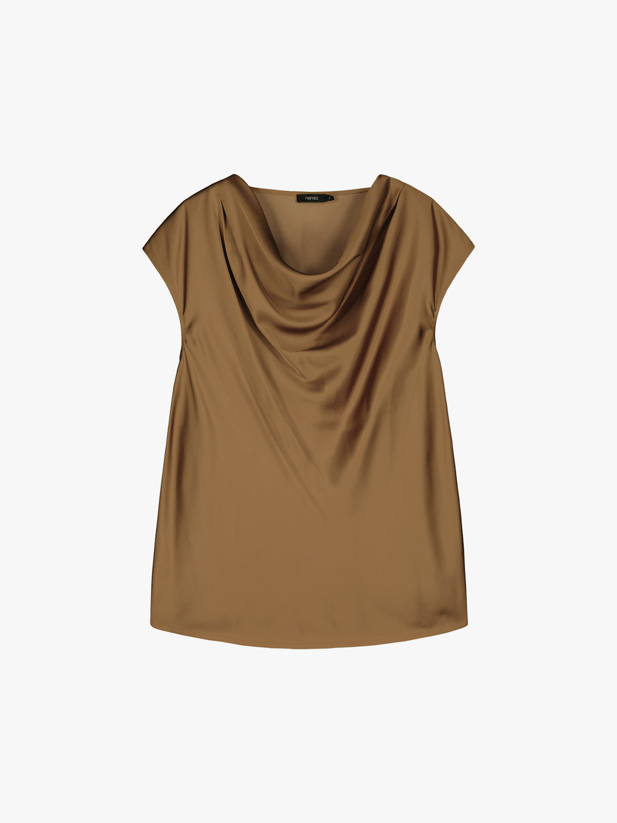 Nanso women's elegant Silva satin blouse in a radiant brown shade is a versatile wardrobe favourite for the season's celebrations. product picture