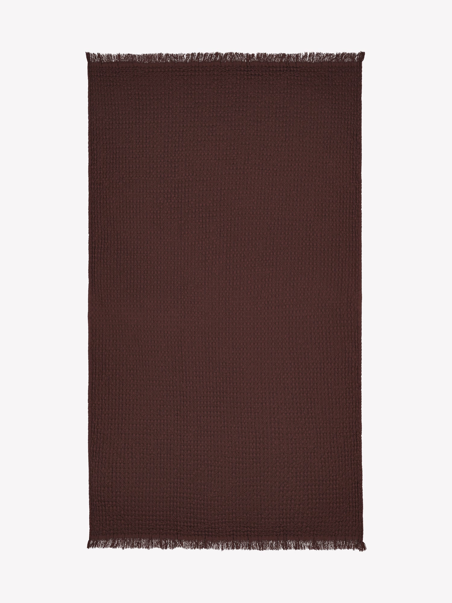 Nanso home's Vohveli Bath towel in brown open