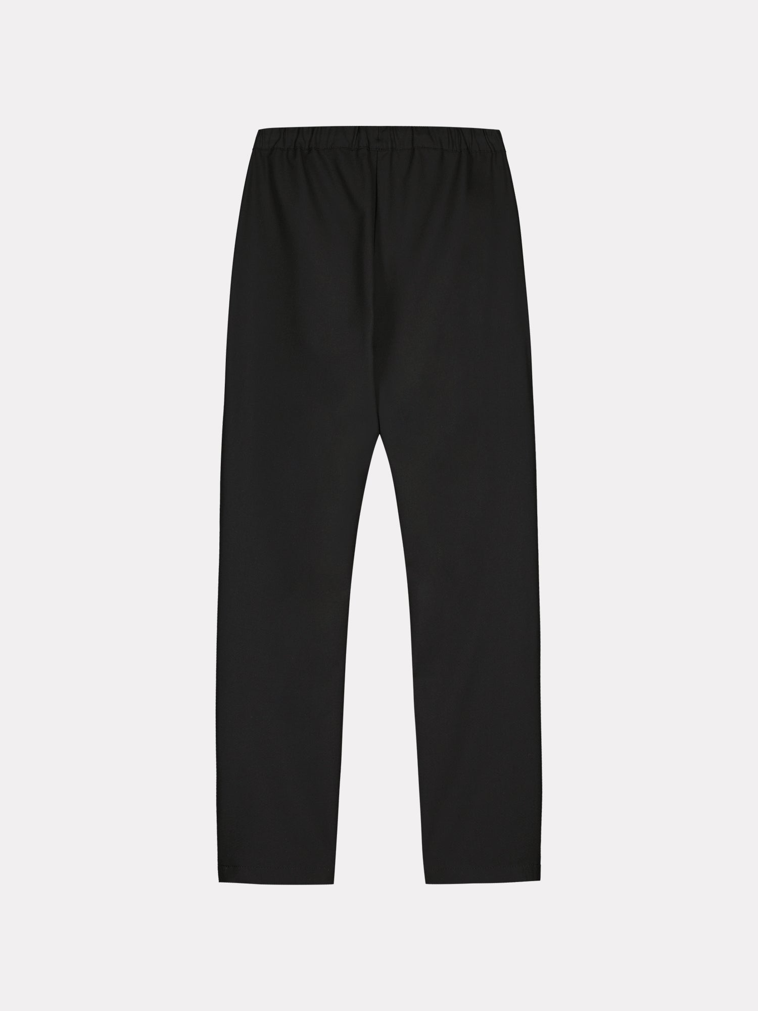 Nanso women's black Joggeri trousers with pockets and elastic waistband, product image from the back.
