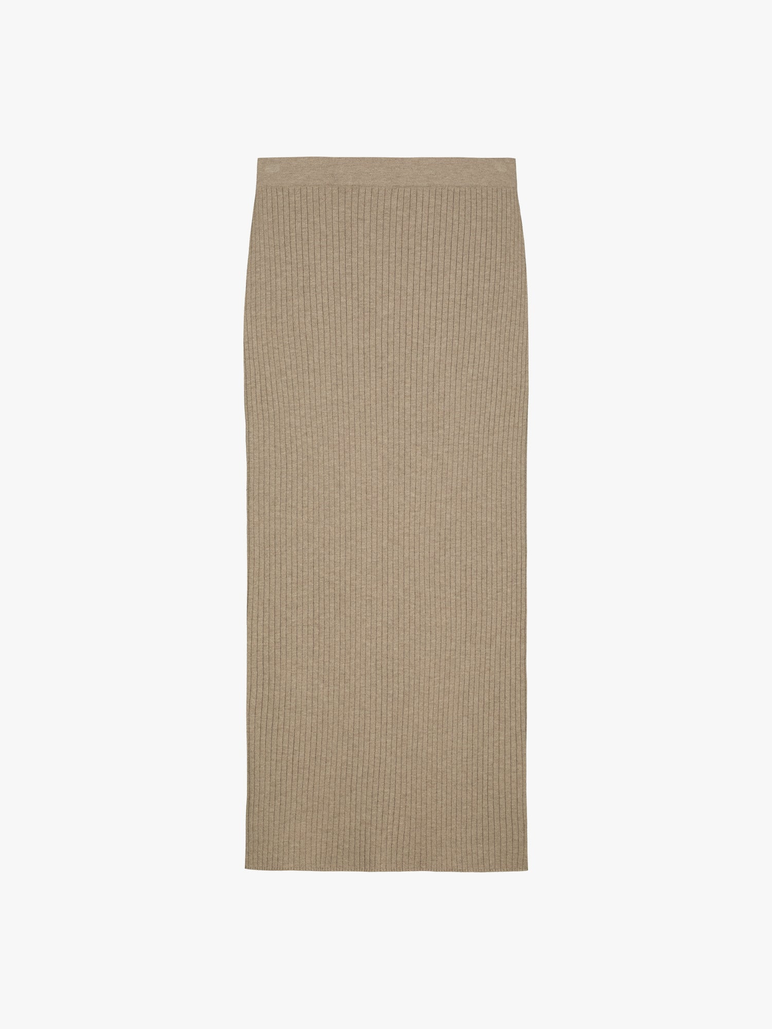 Women´s Villis ribbed knit skirt in beige crafted from a superior blend of merino wool and cotton, product picture