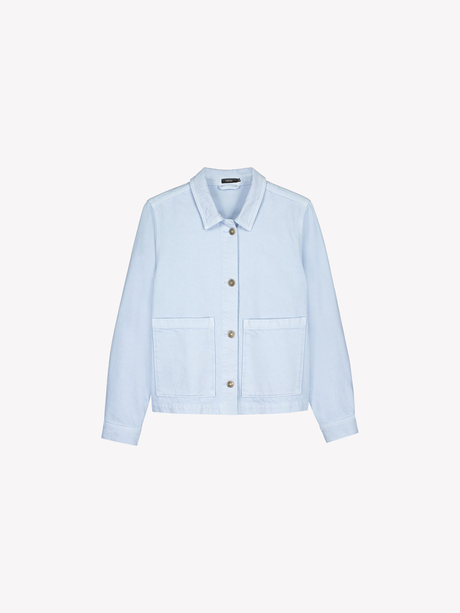 Nanso women's relaxed short MIMI jacket in a beautiful blue shade in a product picture