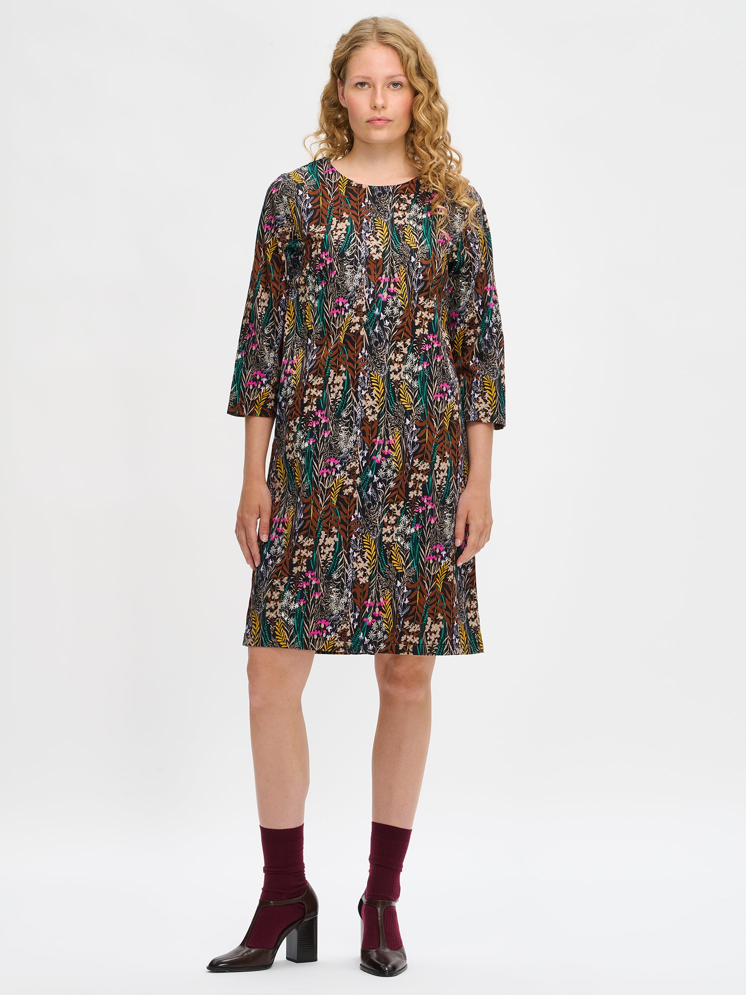 Women's Kuutamo multicolored dress. Worn by a model in size S.