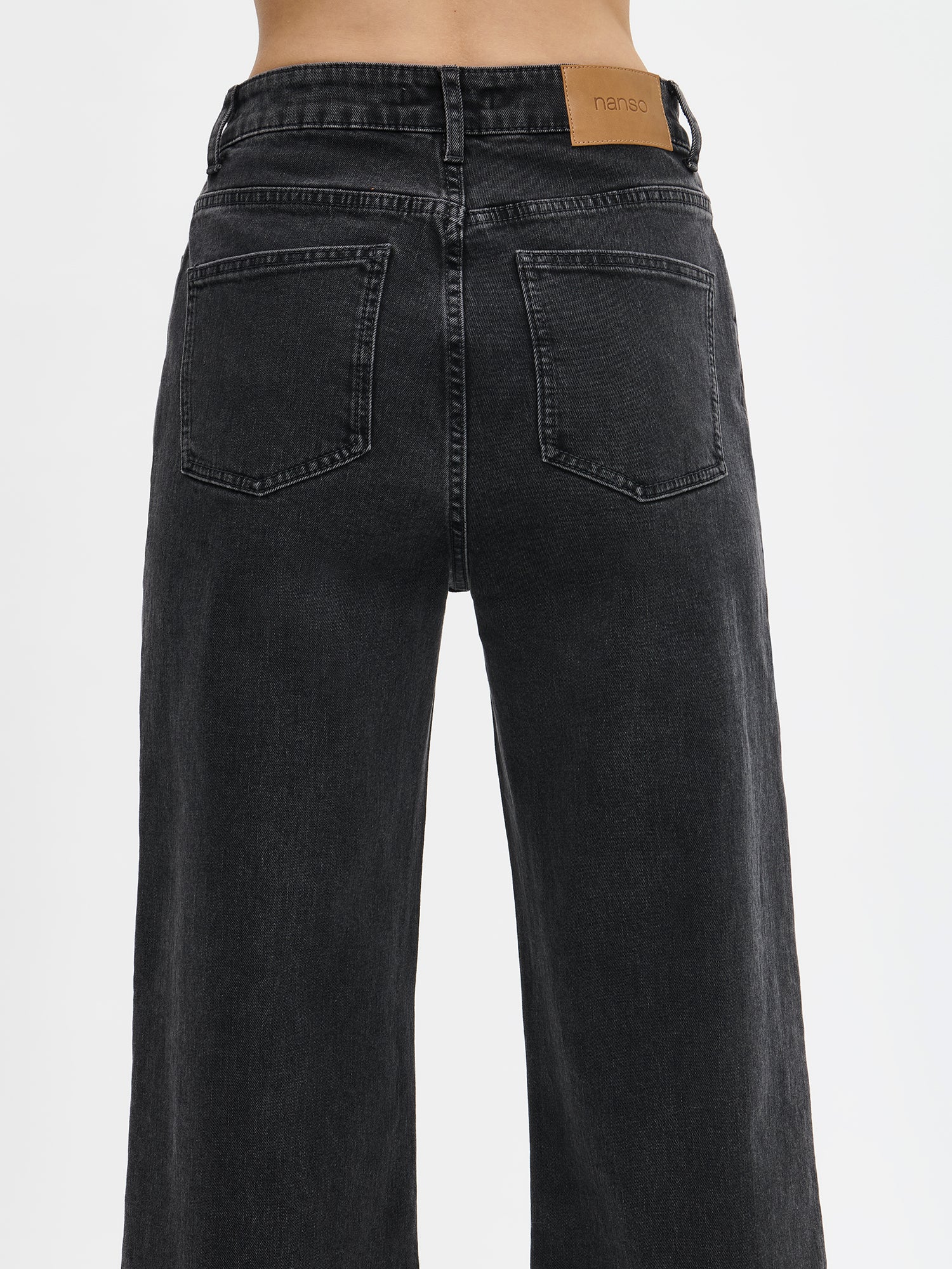 Nanso women’s trendy grey Levee jeans, back
