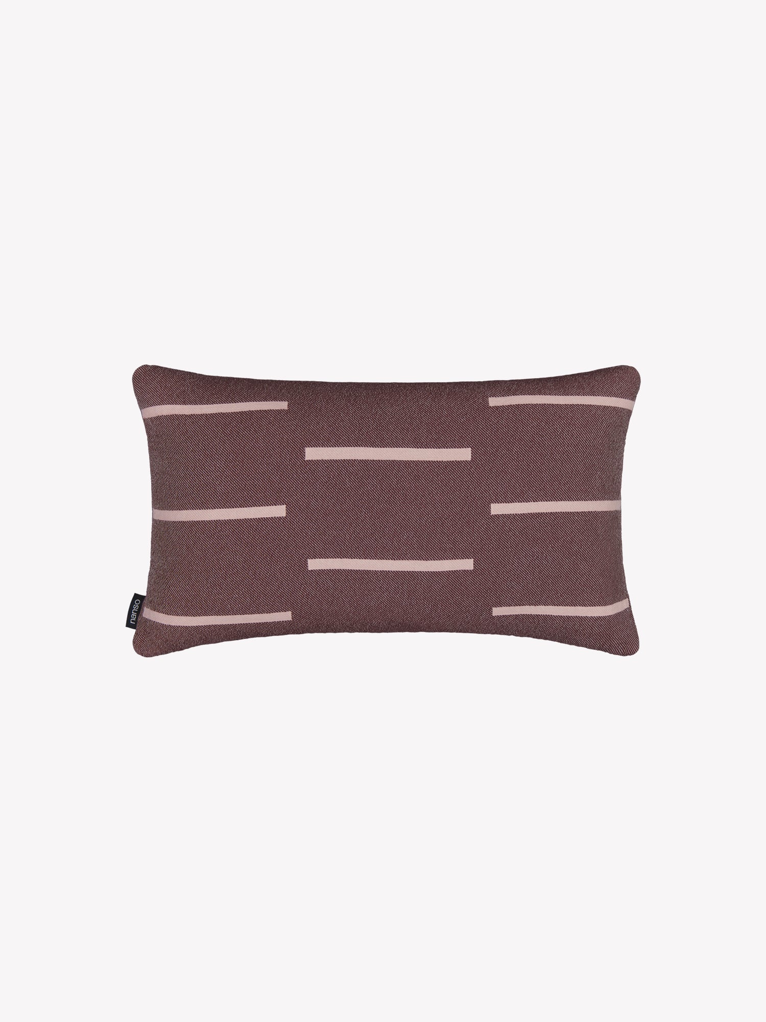 Jana pillowcase in brown with stripes in a product picture.